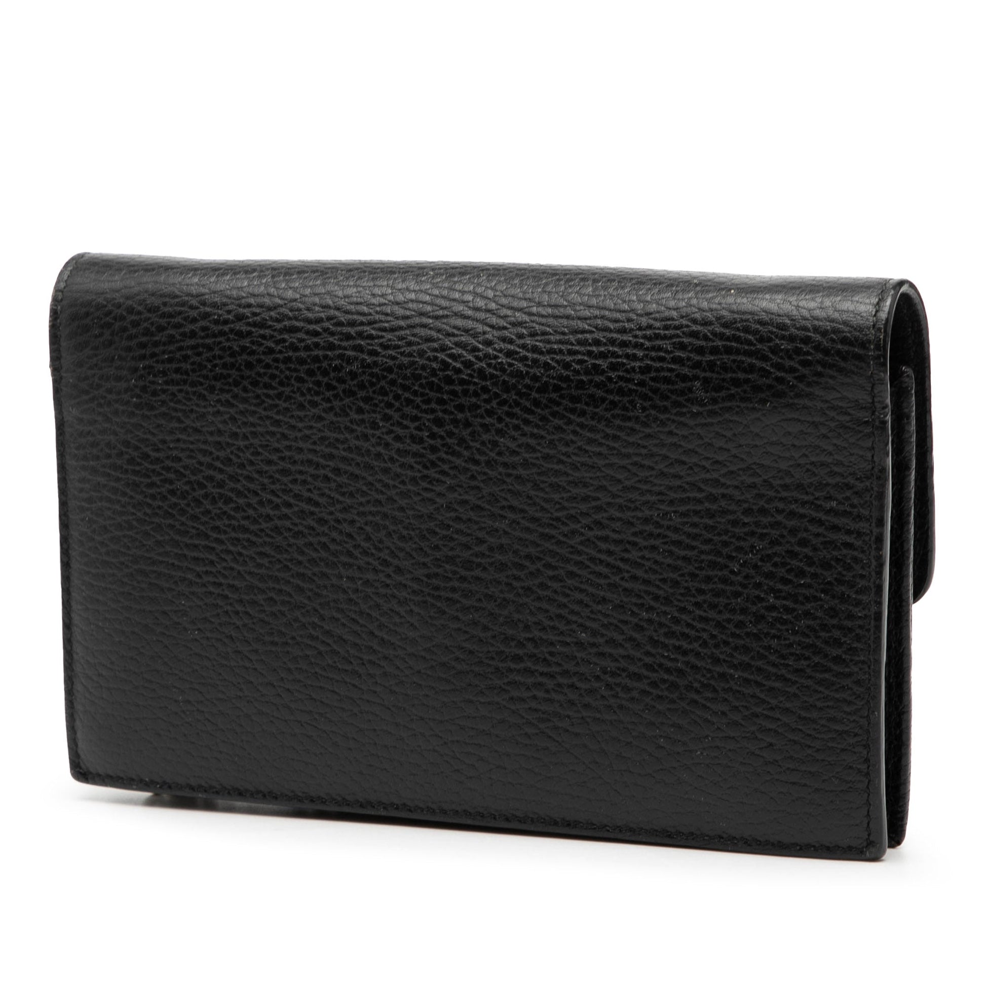 Gucci Leather Interlocking G Dollar Wallet on Chain