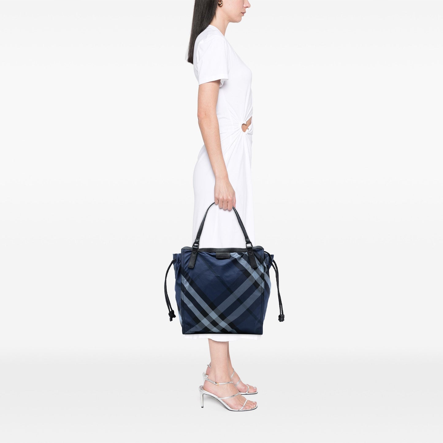 Burberry Supernova Check Nylon Buckleigh Tote