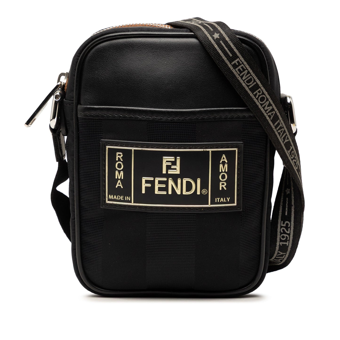 Fendi Small Pequin Nylon Roma Amor Messenger Bag