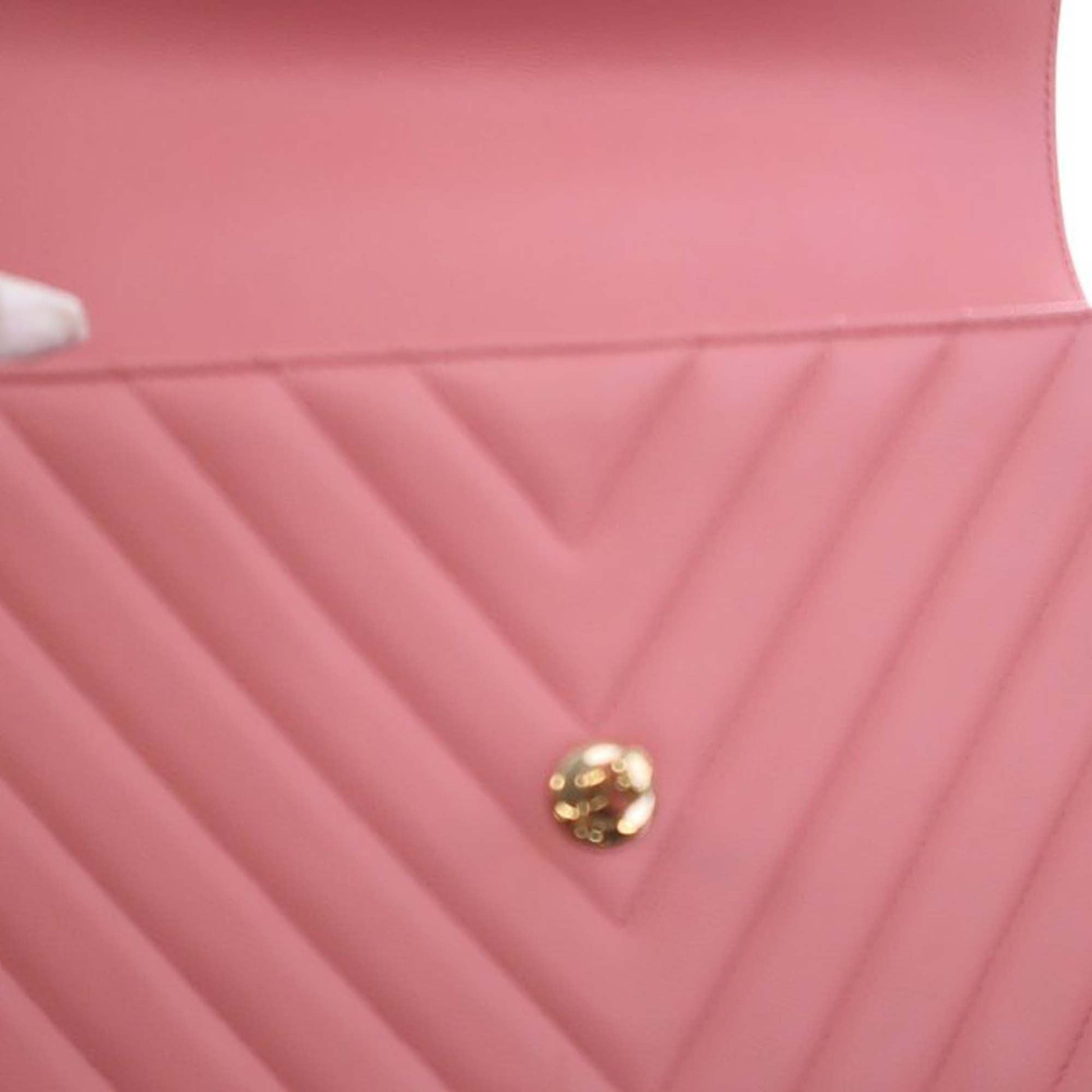Chanel Small Caviar Chevron Coco Top Handle Bag