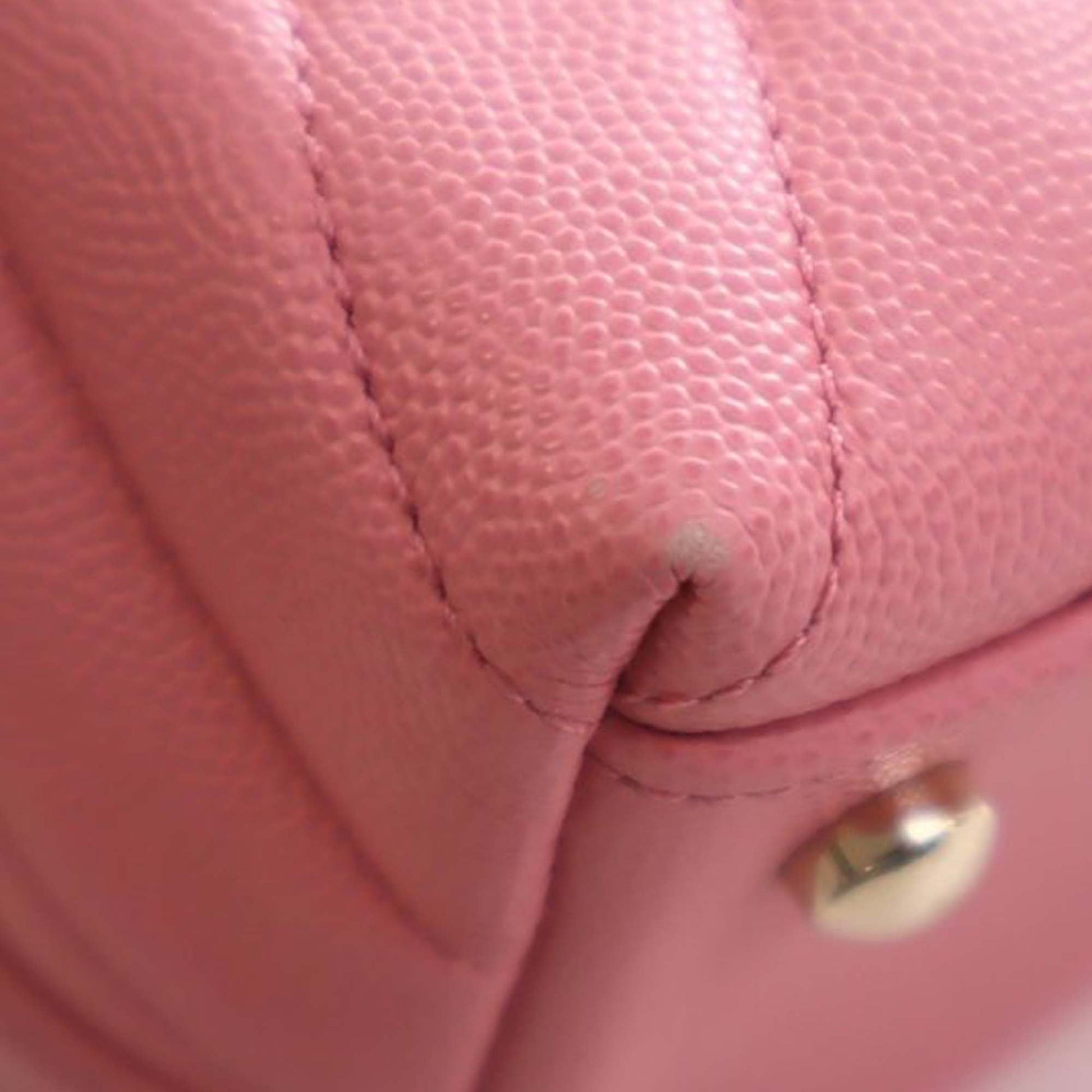 Chanel Small Caviar Chevron Coco Top Handle Bag