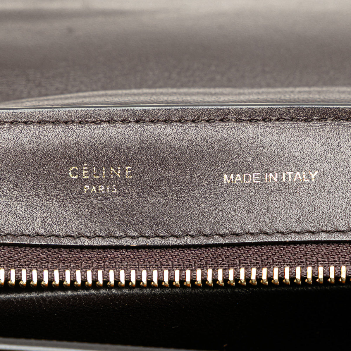 Celine Medium Tricolor Leather Trapeze Satchel