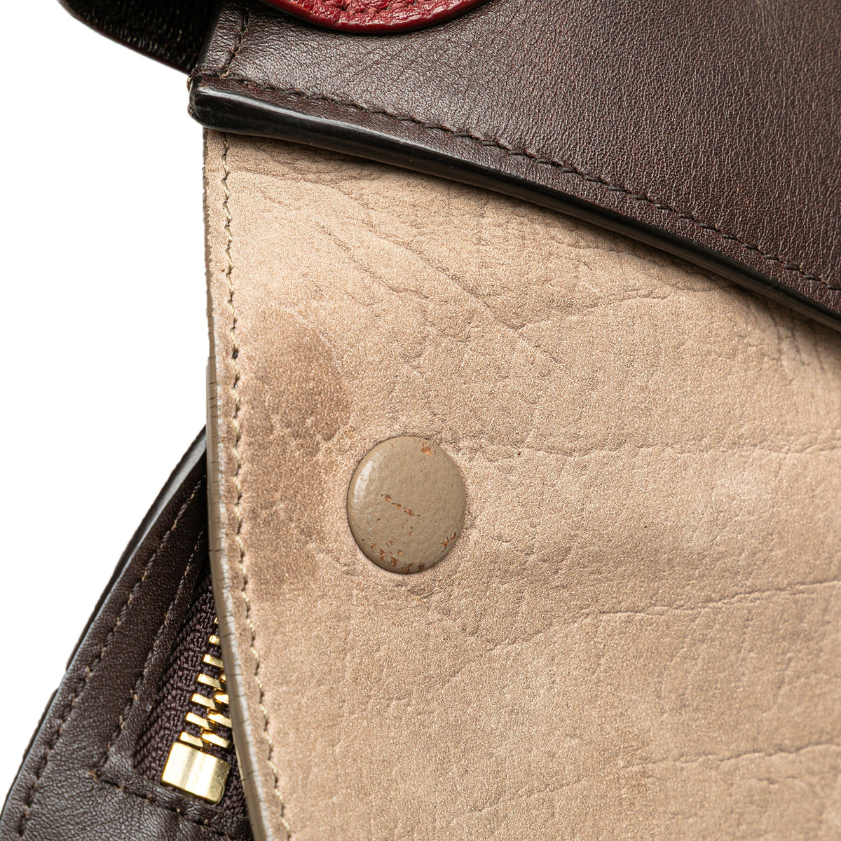 Celine Medium Tricolor Leather Trapeze Satchel