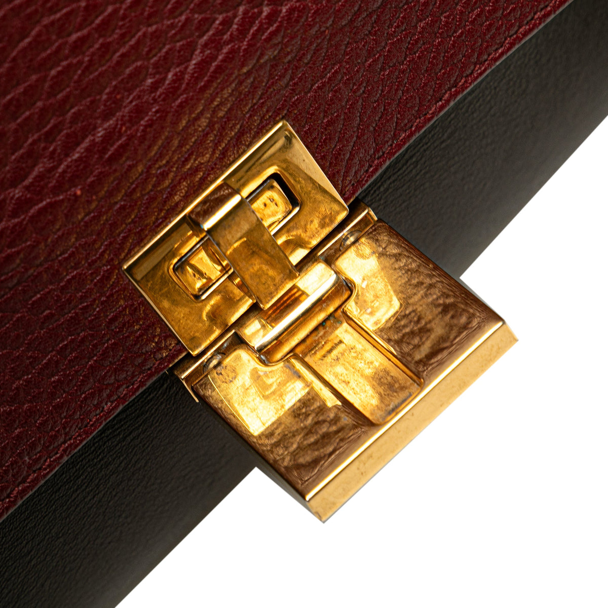 Celine Medium Tricolor Leather Trapeze Satchel