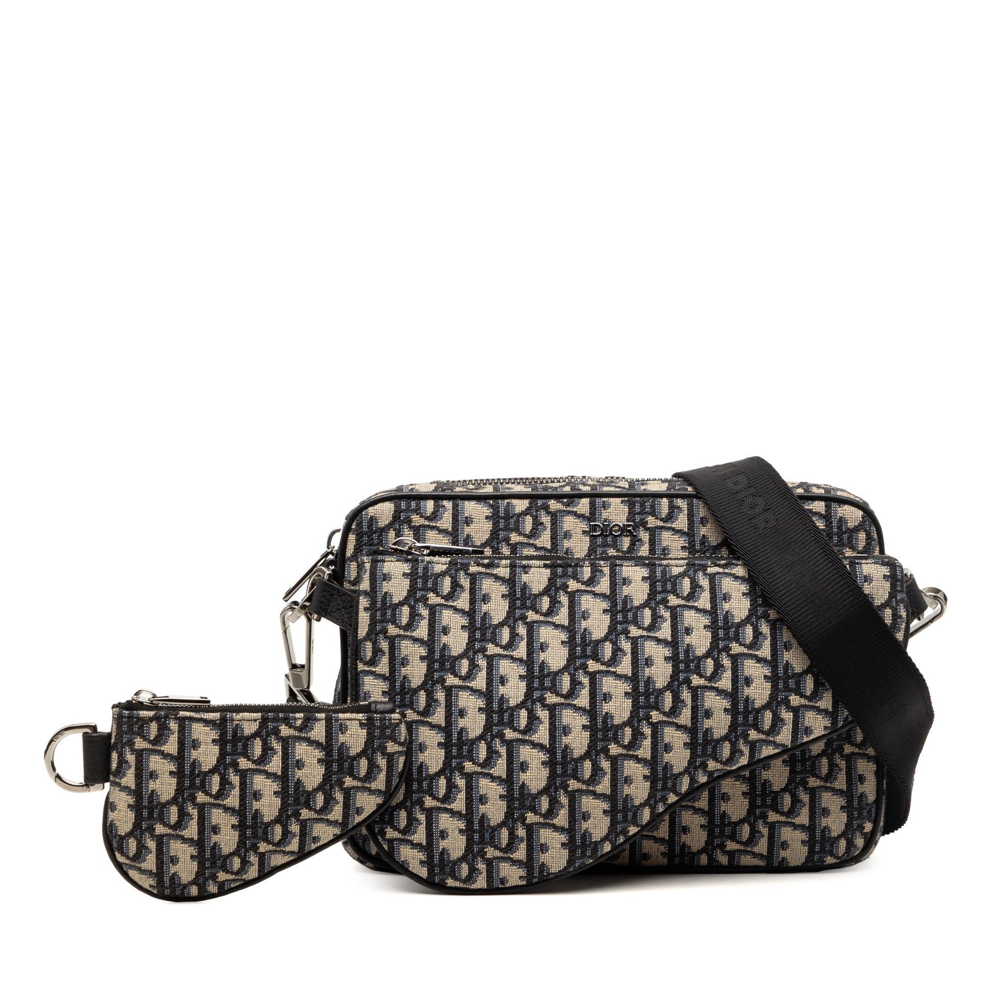Dior Oblique Canvas Saddle Triple Pouch