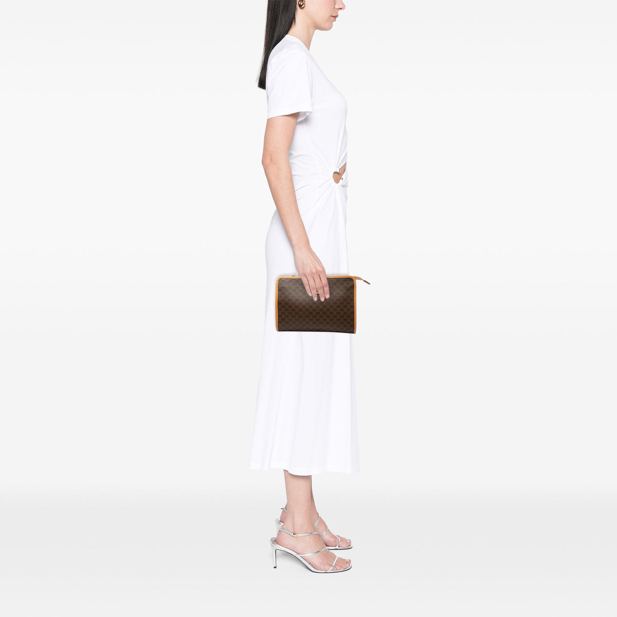 Celine Macadam Coated Canvas Clutch