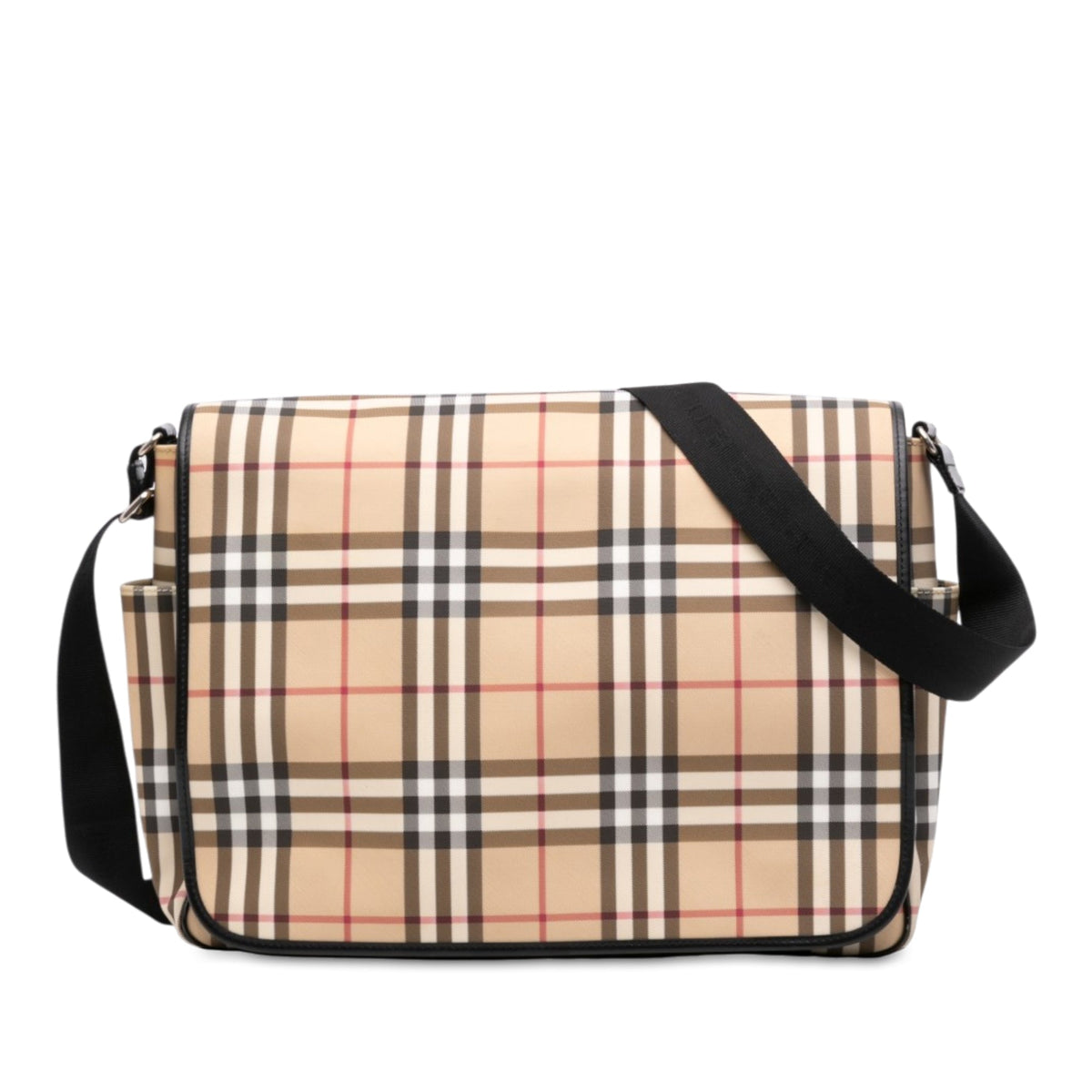 Burberry House Check Coated Canvas Flap Crossbody