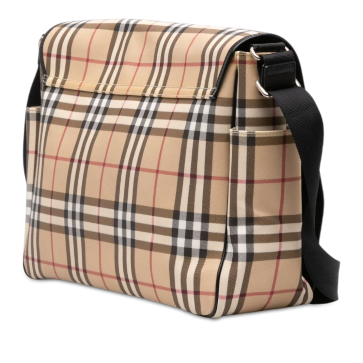 Burberry House Check Coated Canvas Flap Crossbody