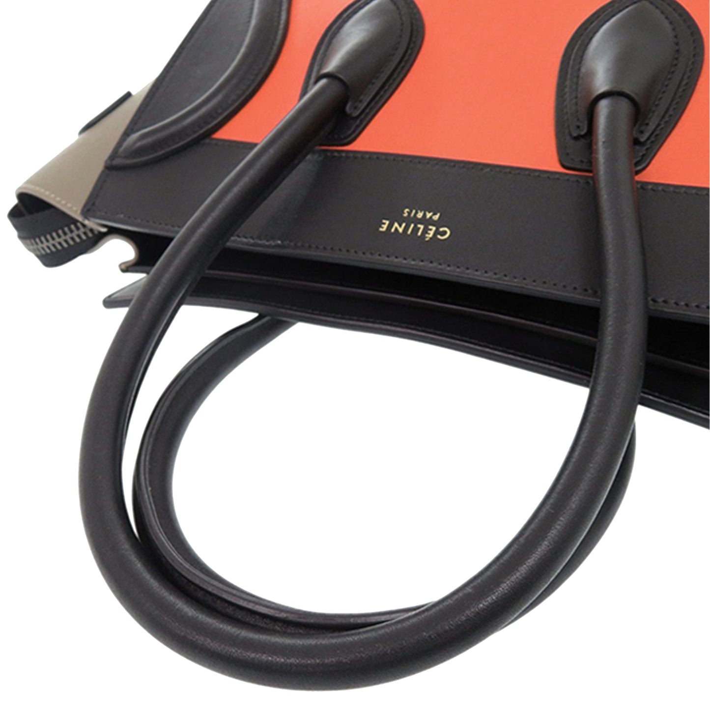 Micro Tricolor Leather Luggage Tote