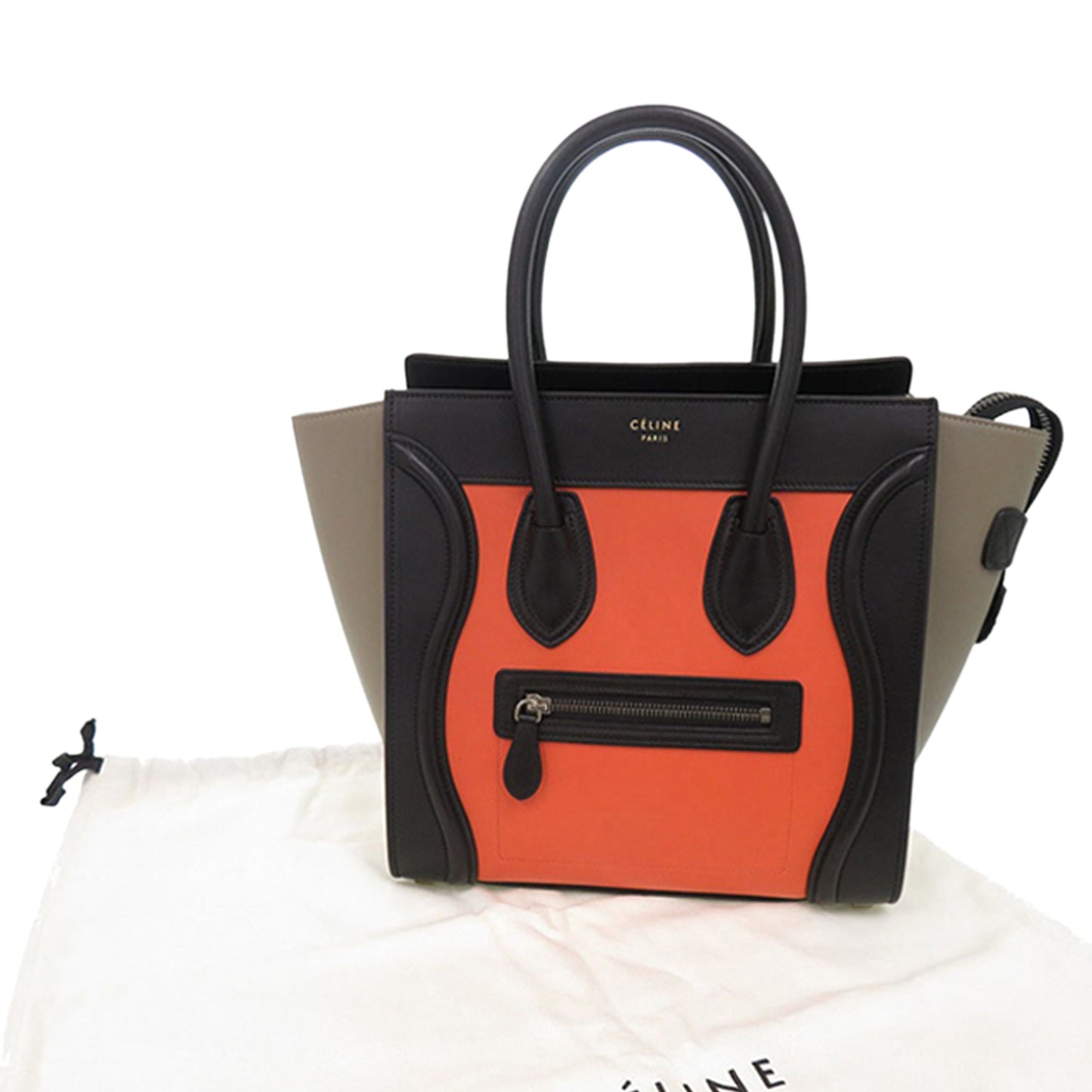 Micro Tricolor Leather Luggage Tote