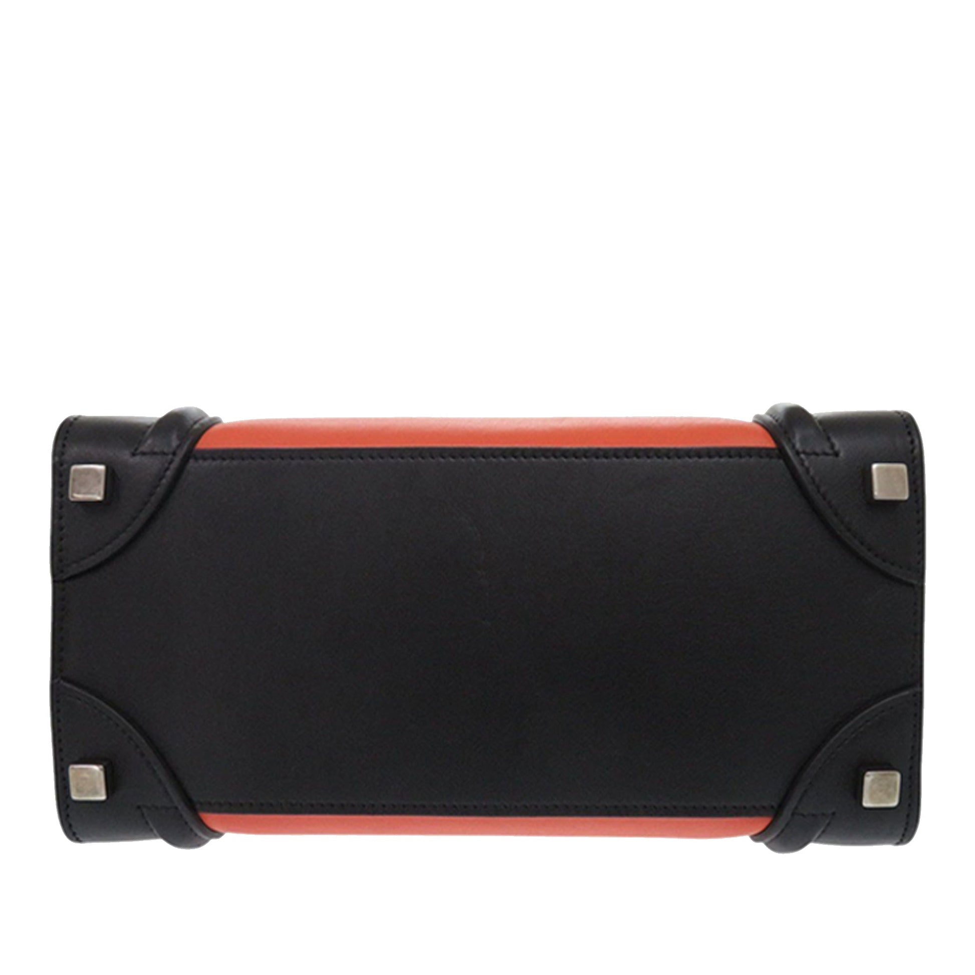Micro Tricolor Leather Luggage Tote