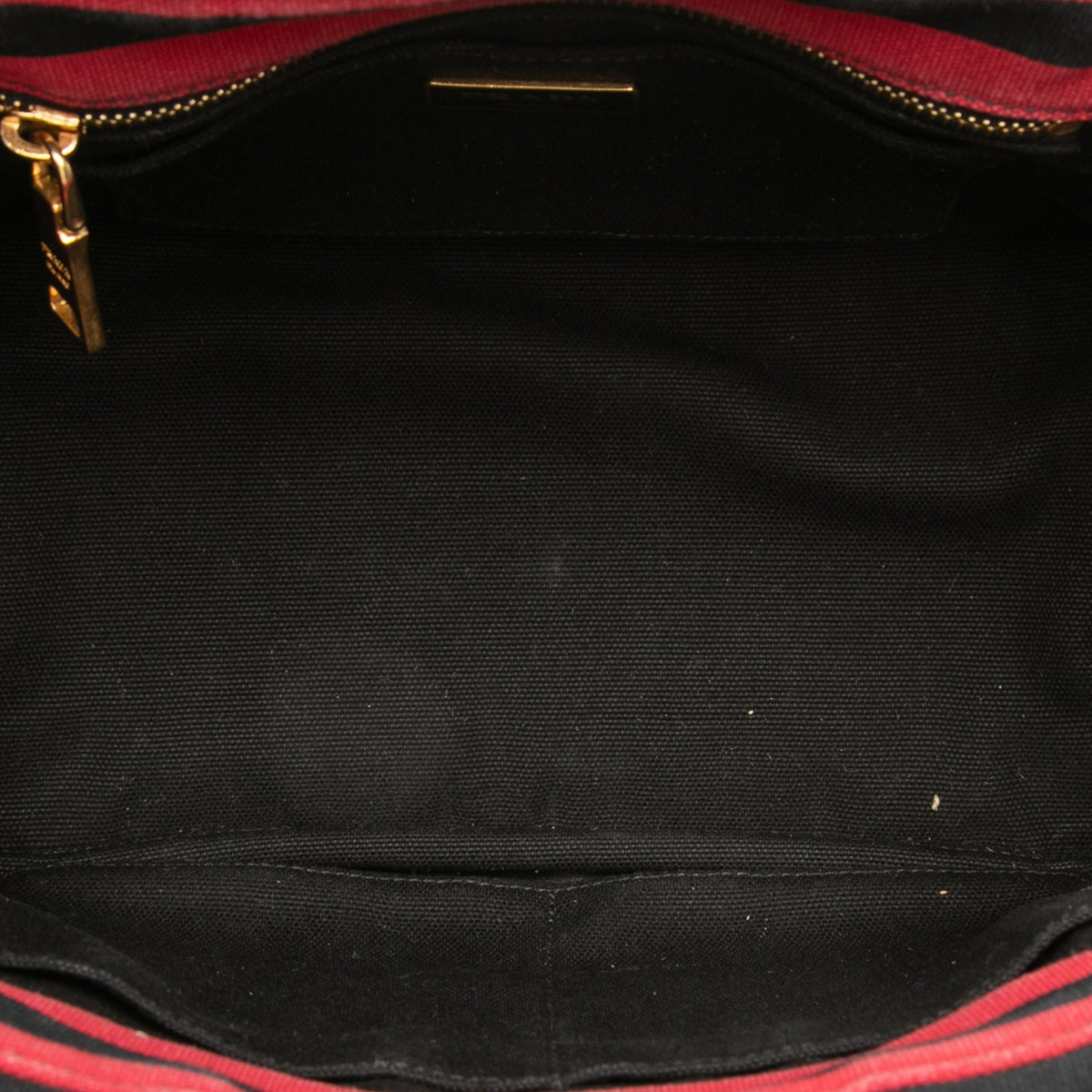 Prada Small Canvas Canapa Logo Stripes Tote