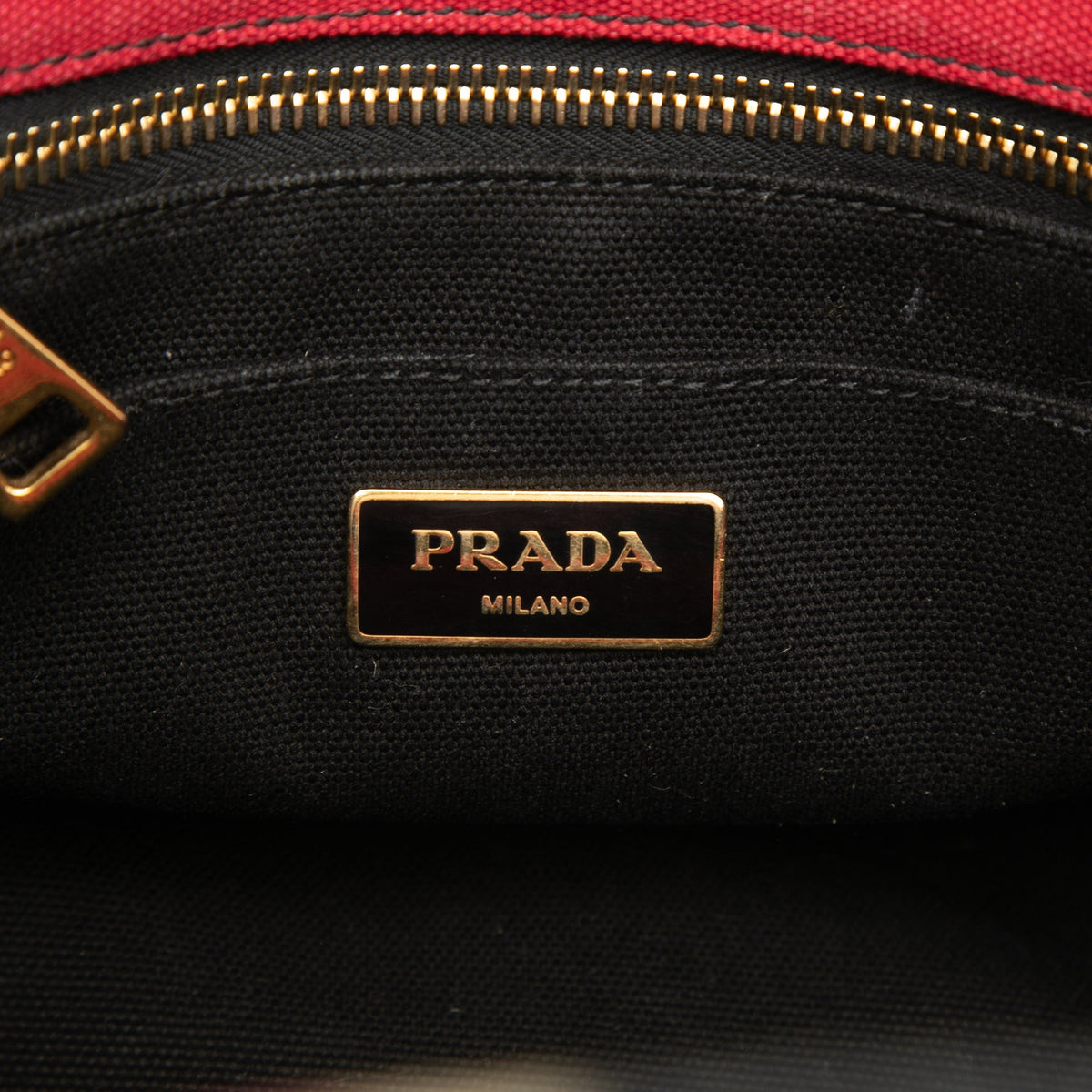 Prada Small Canvas Canapa Logo Stripes Tote