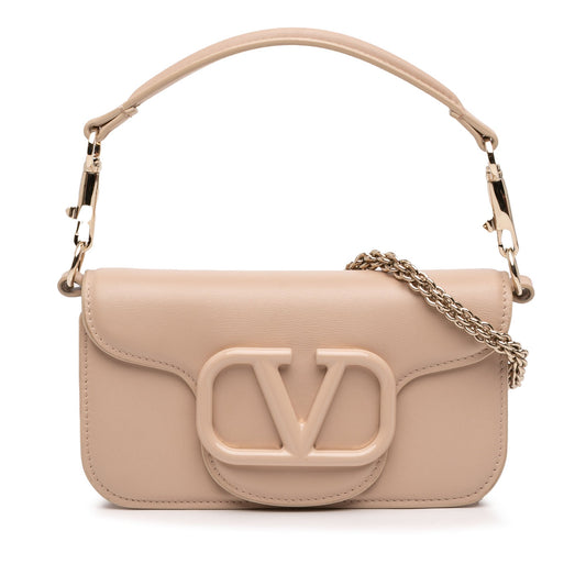 Valentino Small Calfskin VLogo Loco Satchel