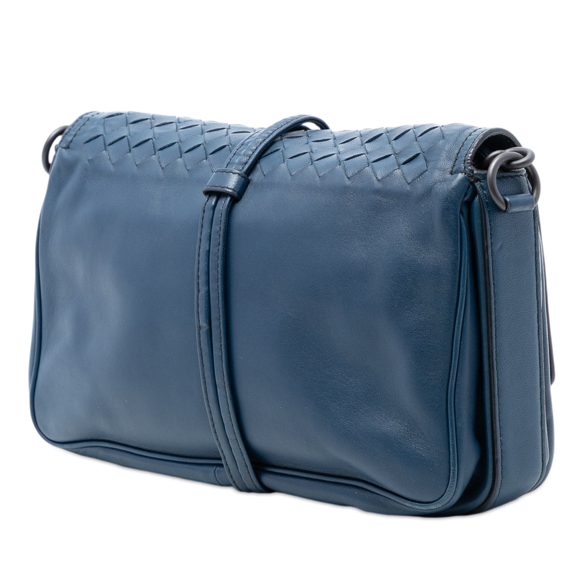 Bottega Veneta Nappa Intrecciato Double Pocket Flap Crossbody
