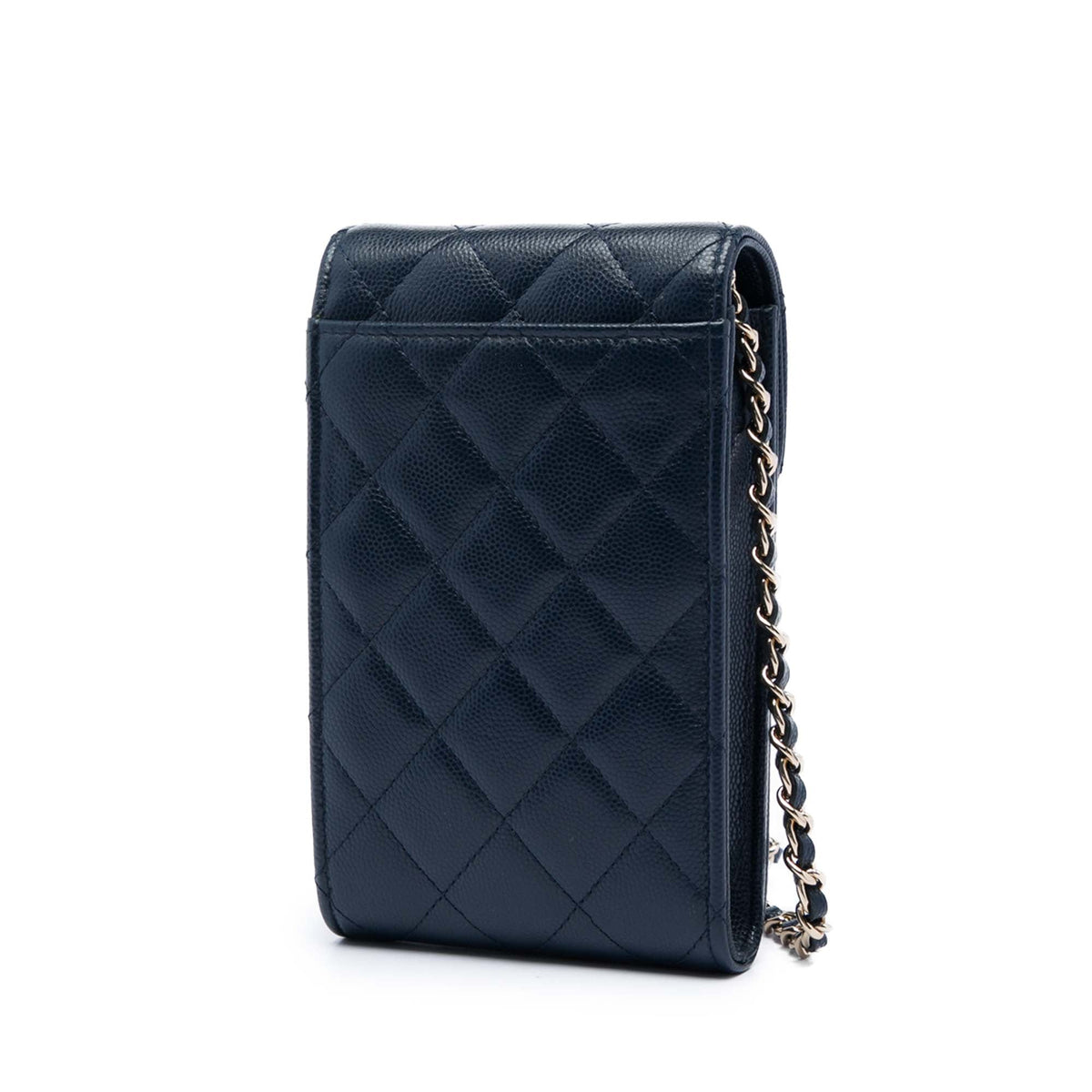 Chanel Caviar Thread Around Phone Holder with Chain