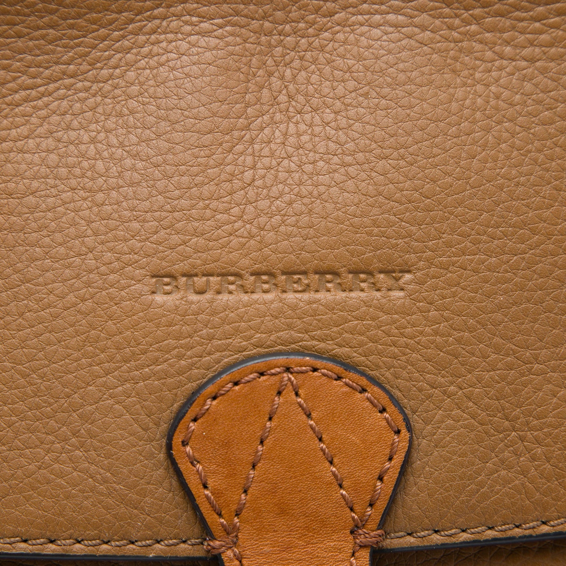 Burberry Leather and House Check Canvas Harcourt Satchel