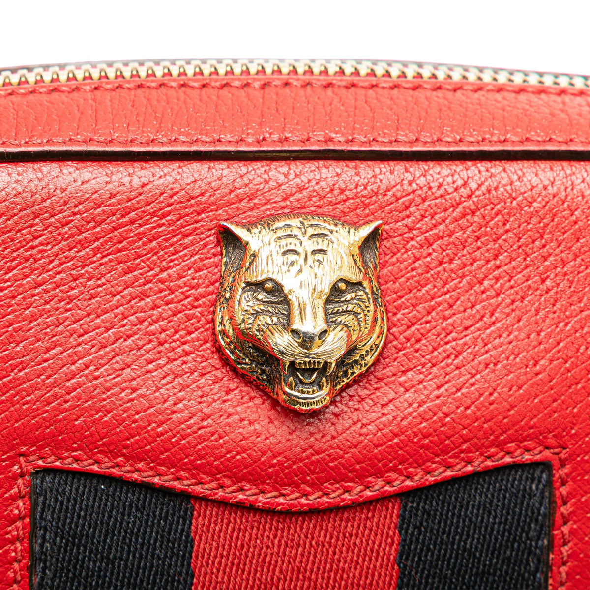 Gucci Leather Animalier Web Disco Crossbody