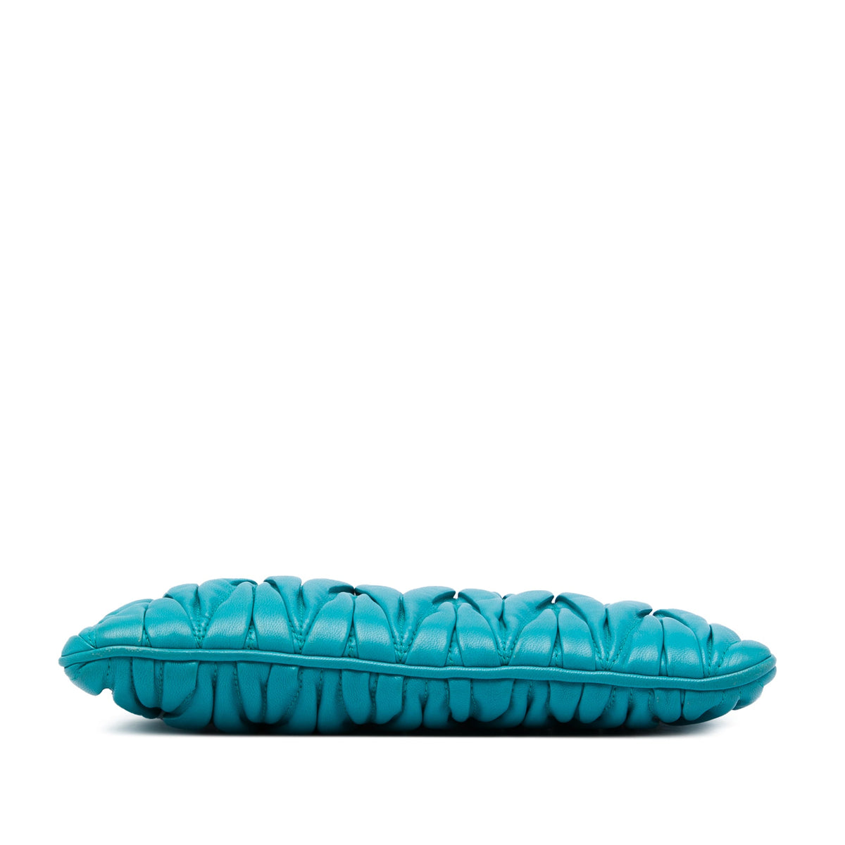 Miu Miu Matelasse Lambskin Leather Clutch — Blue