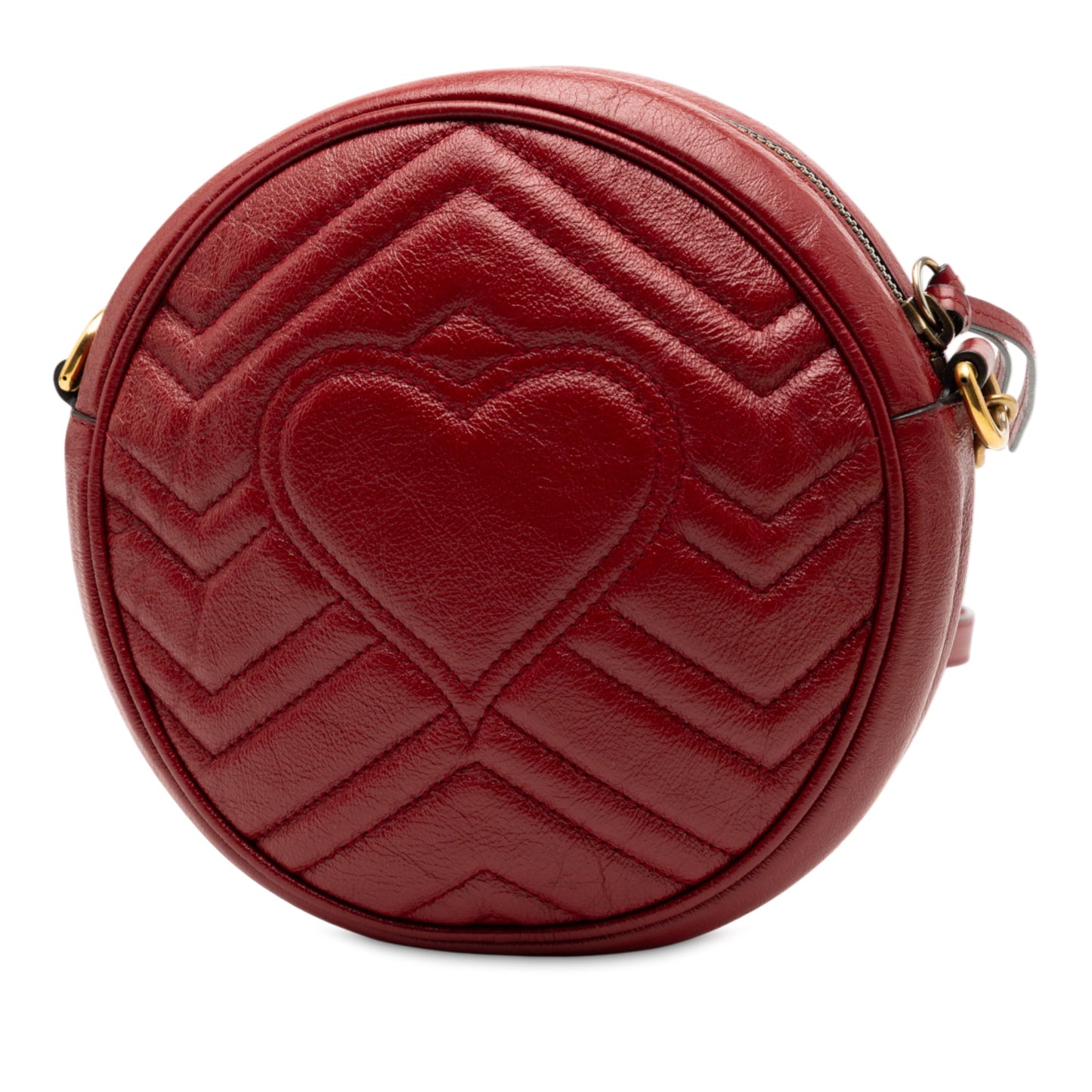 Gucci Mini GG Marmont Matelasse Leather Round Crossbody