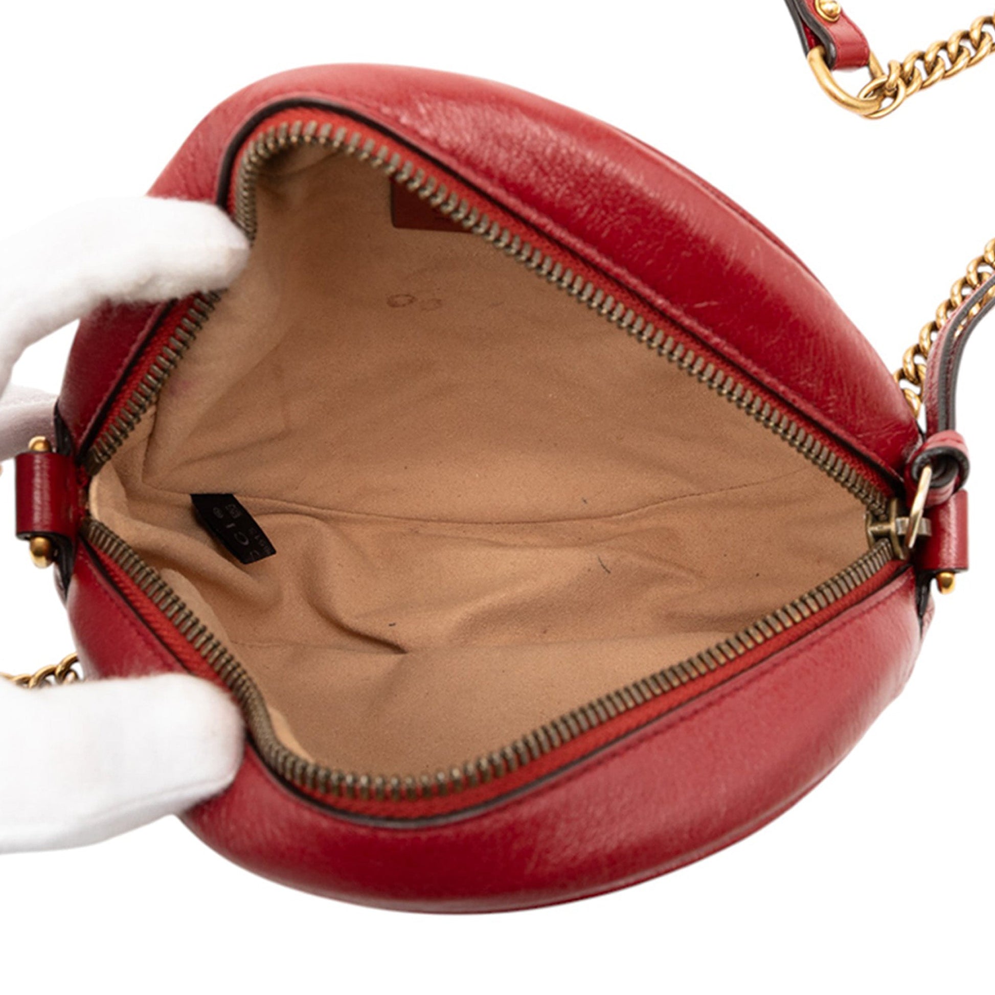 Gucci Mini GG Marmont Matelasse Leather Round Crossbody