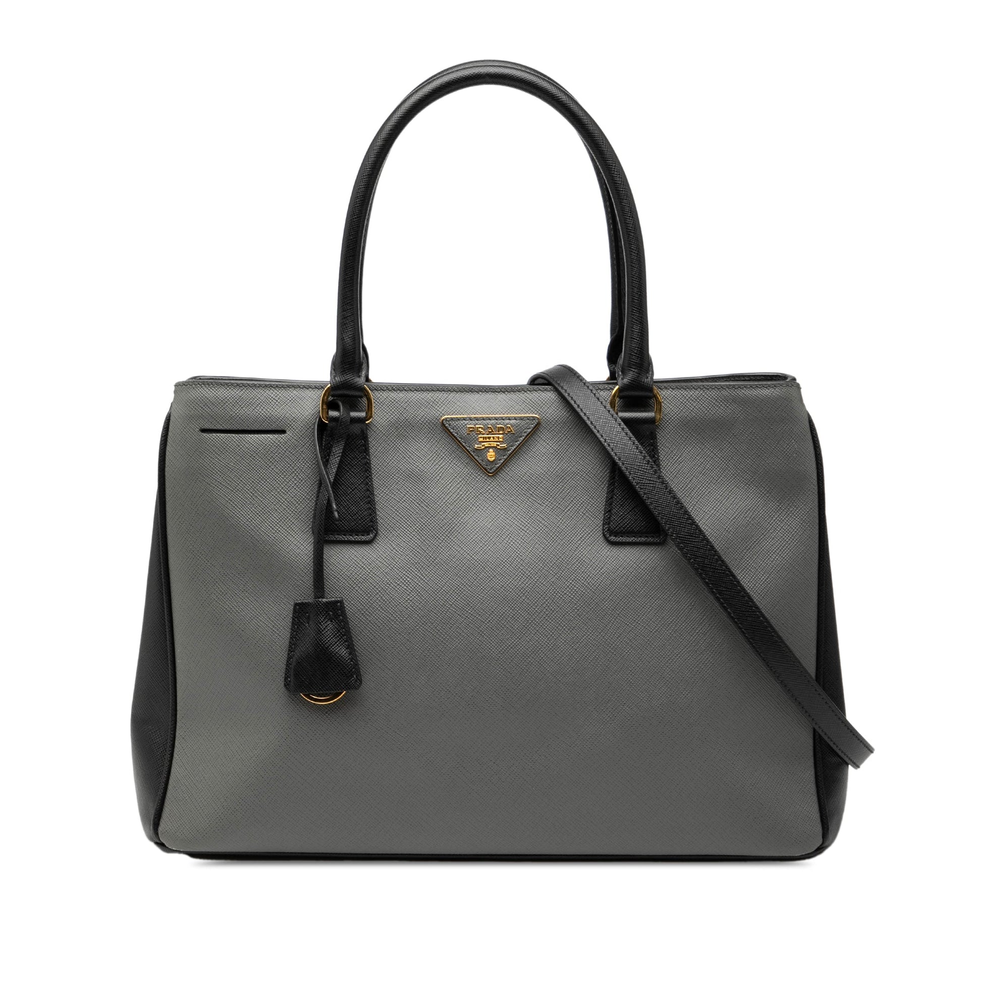 Prada Medium Bicolor Saffiano Lux Galleria Satchel