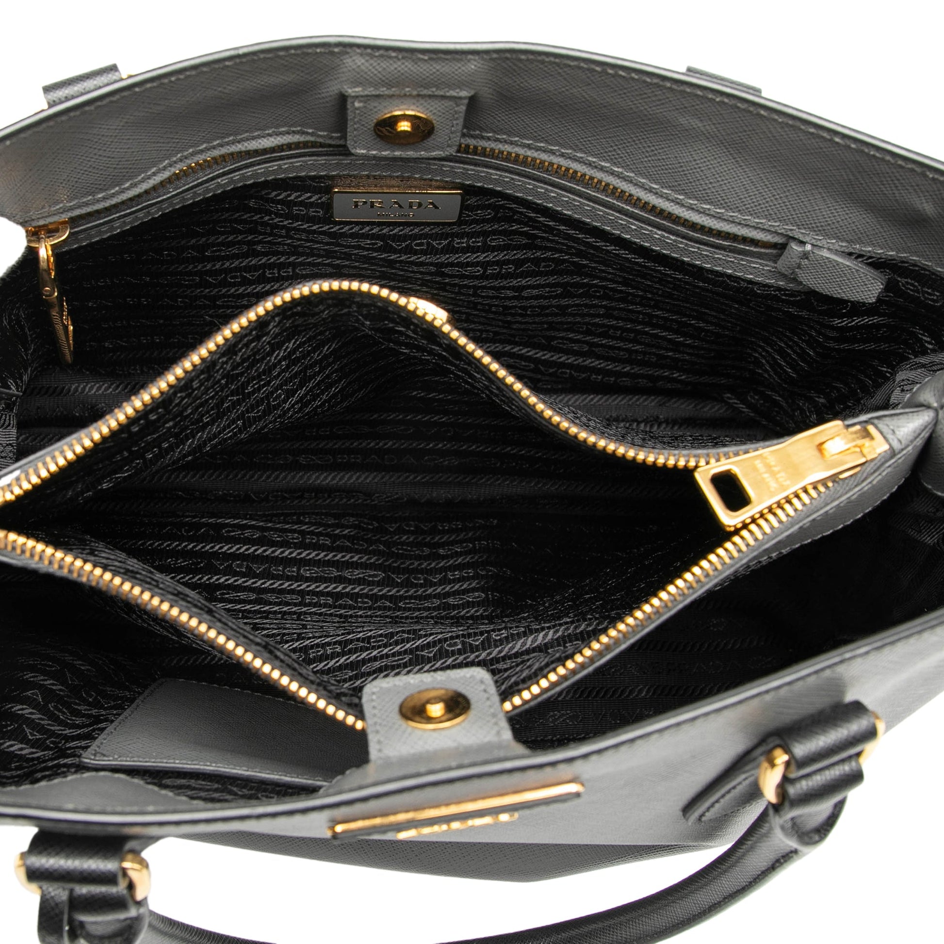 Prada Medium Bicolor Saffiano Lux Galleria Satchel