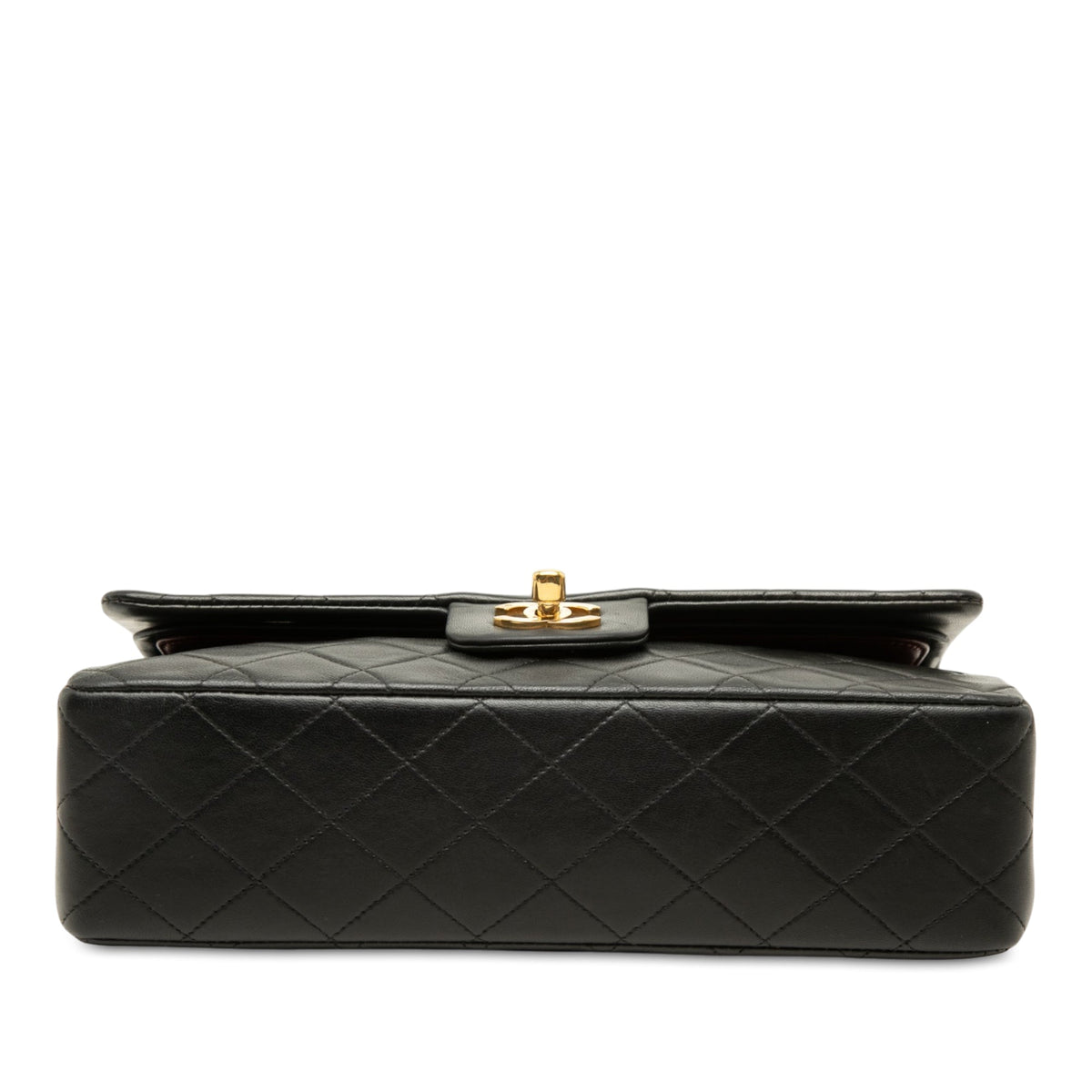 Chanel Medium Classic Lambskin Double Flap — Black