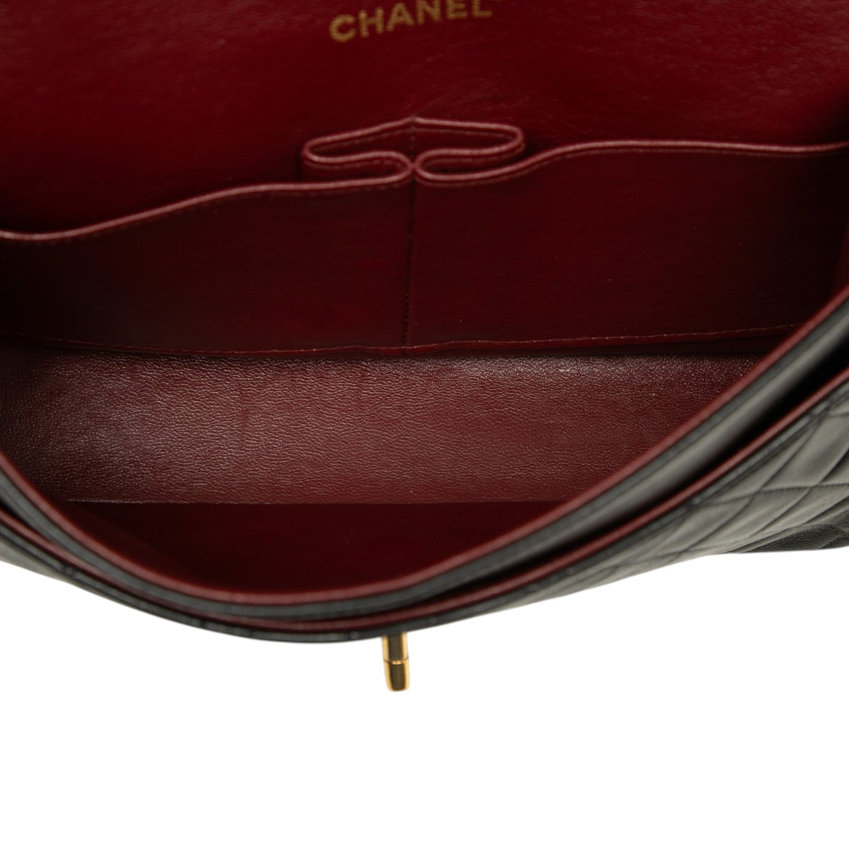 Chanel Medium Classic Lambskin Double Flap — Black