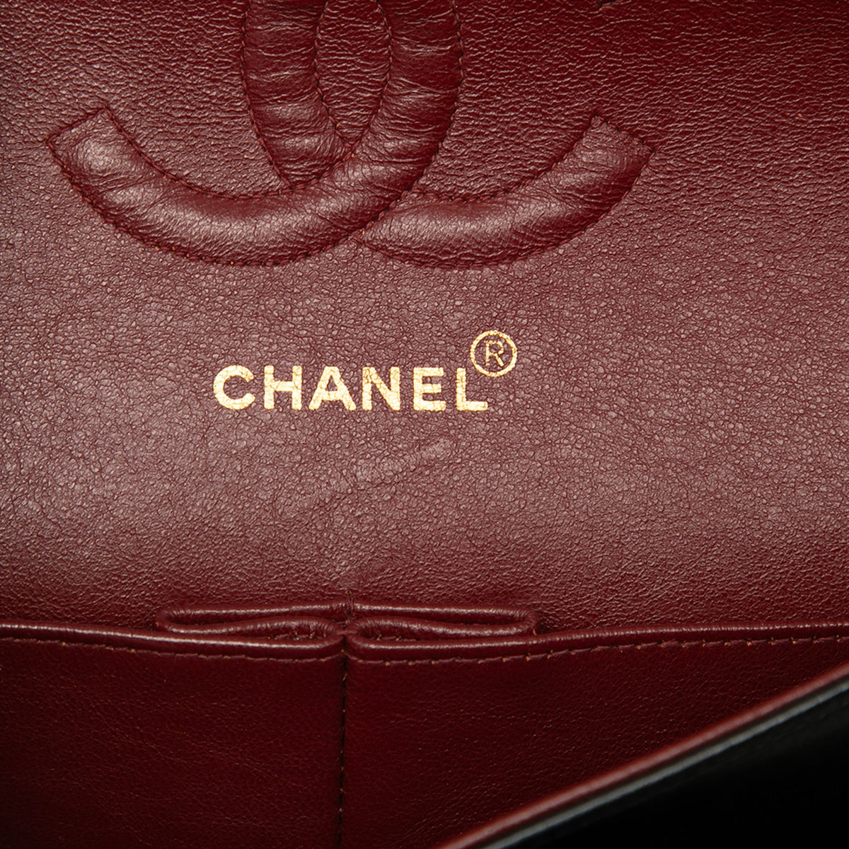 Chanel Medium Classic Lambskin Double Flap — Black