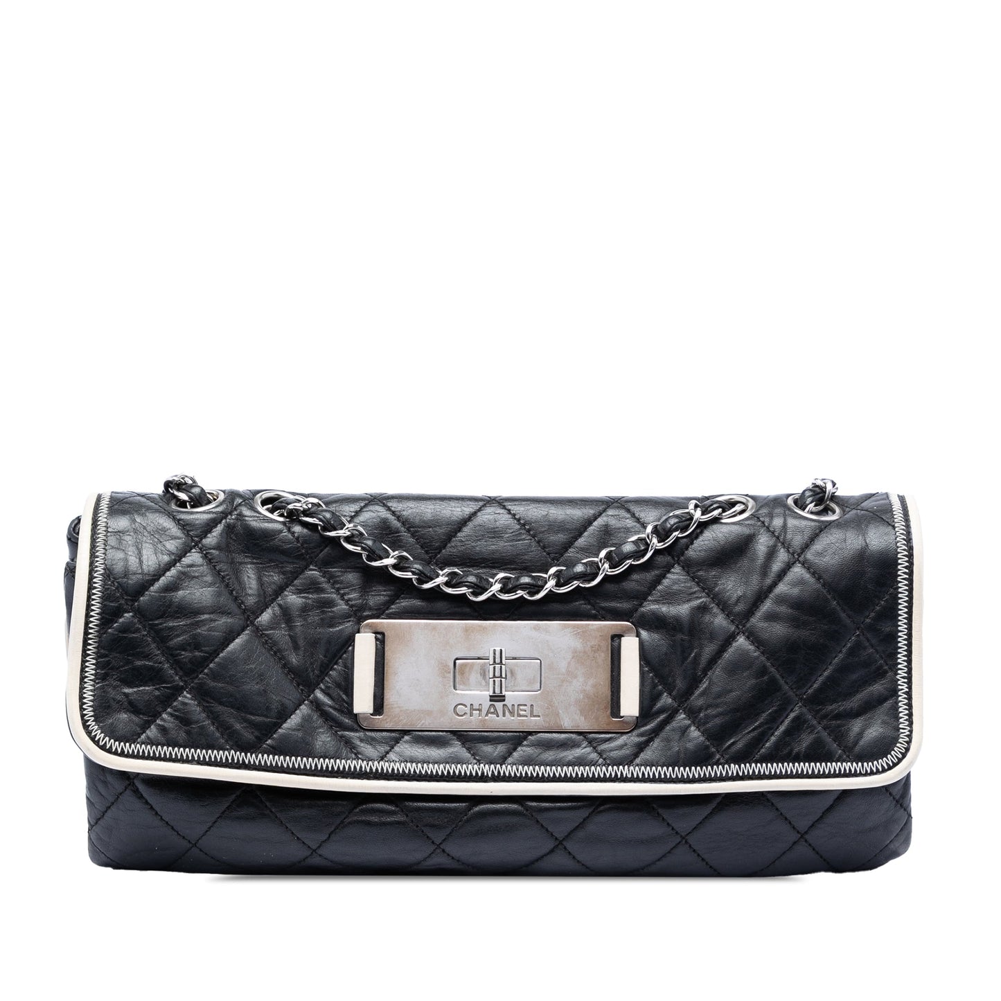 Chanel Quilted Lambskin East West Mademoiselle Flap