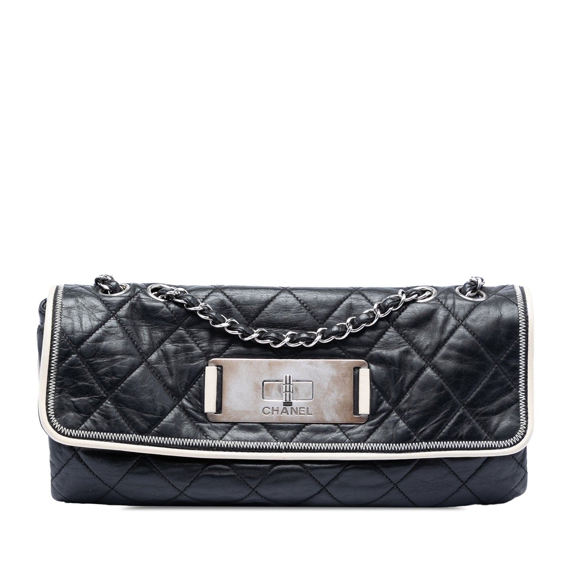 Chanel Quilted Lambskin East West Mademoiselle Flap