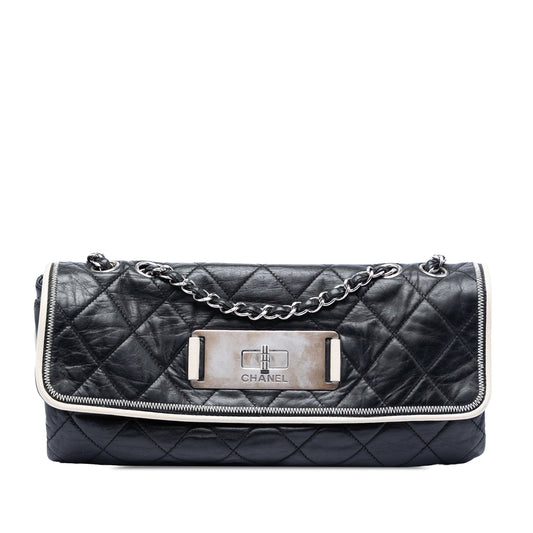 Chanel Quilted Lambskin East West Mademoiselle Flap
