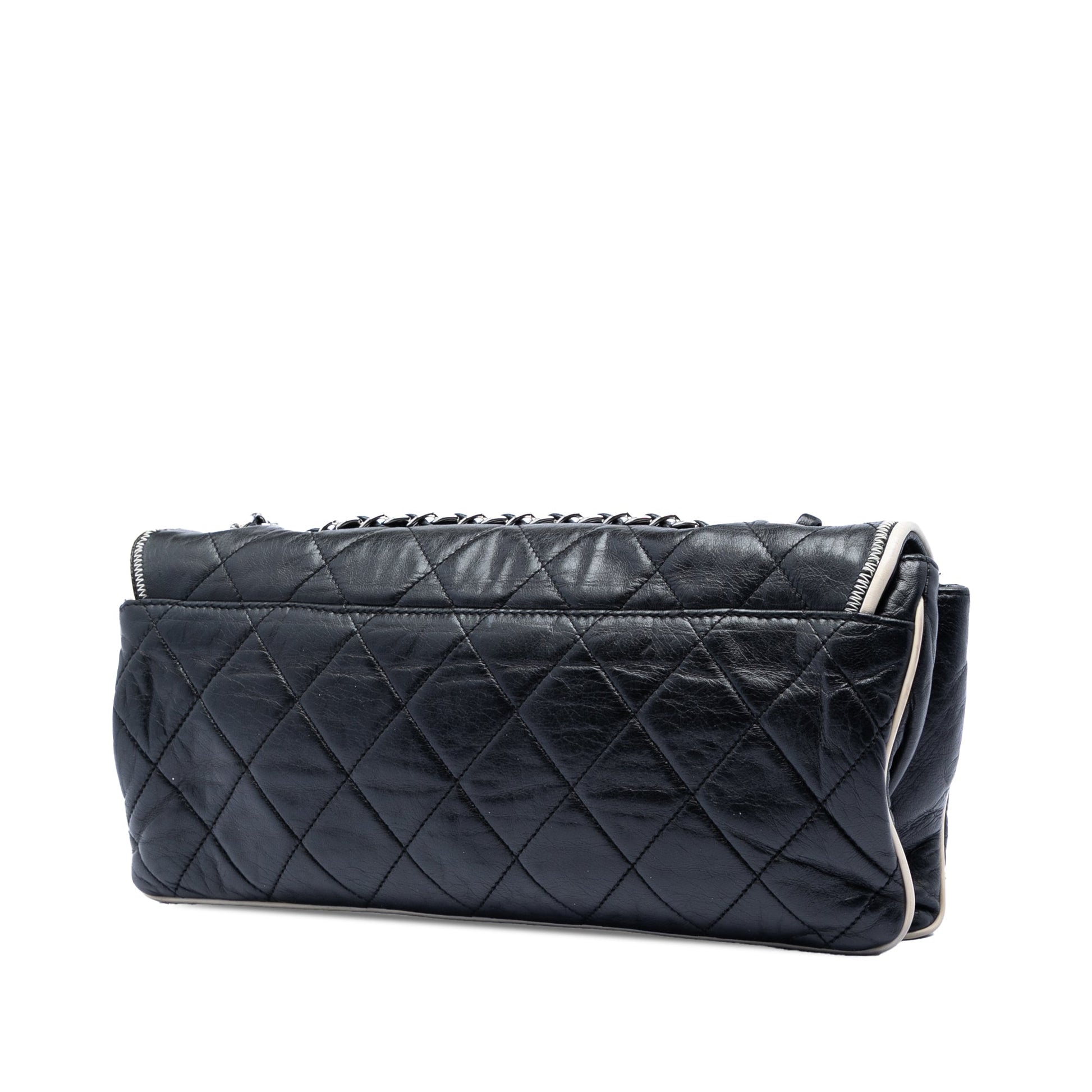 Chanel Quilted Lambskin East West Mademoiselle Flap