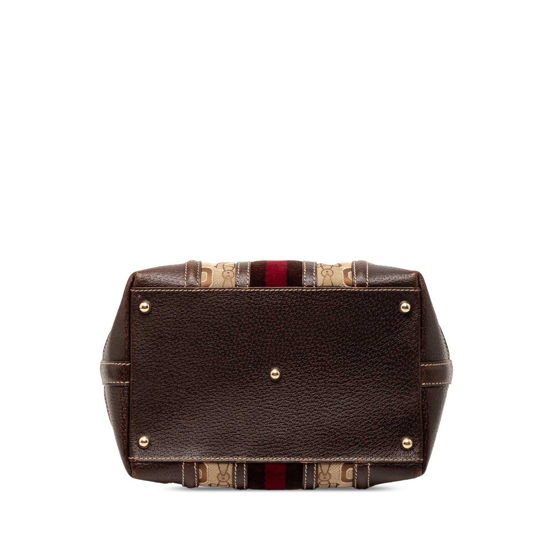 Horsebit Canvas Web Treasure Handbag