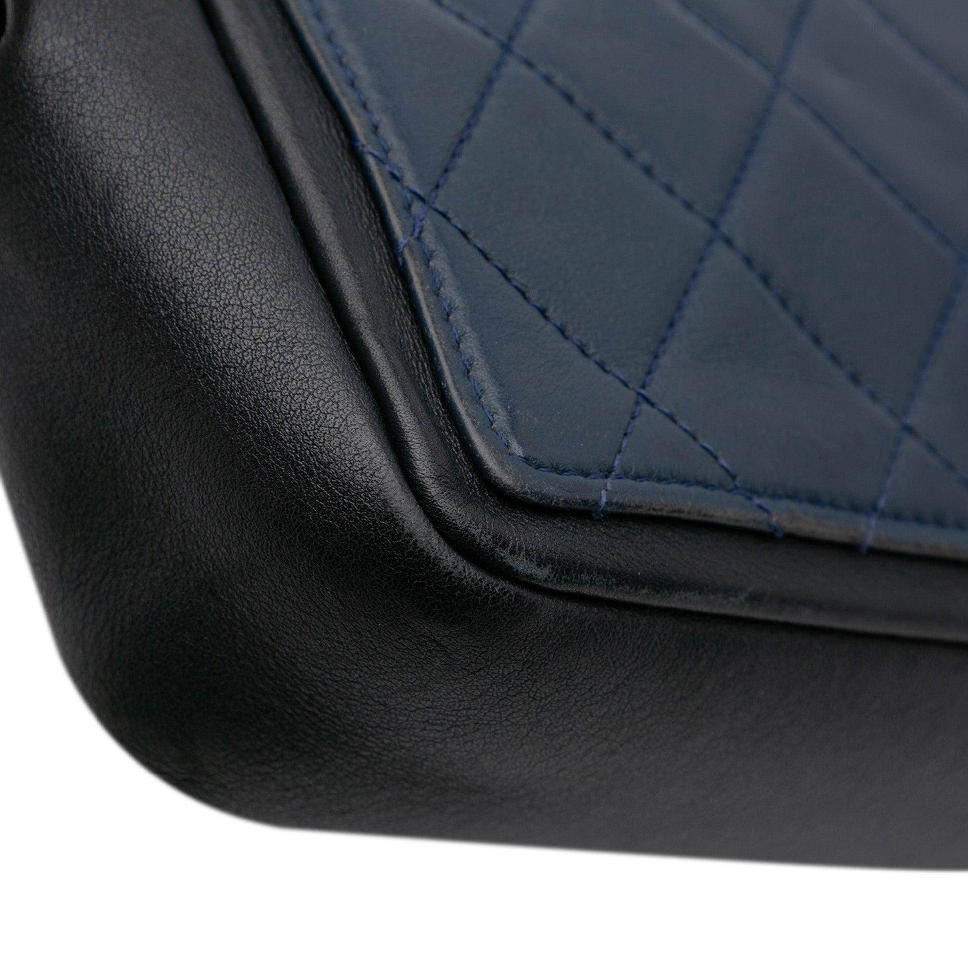 Chanel Medium Bicolor Calfskin Graphic Flap