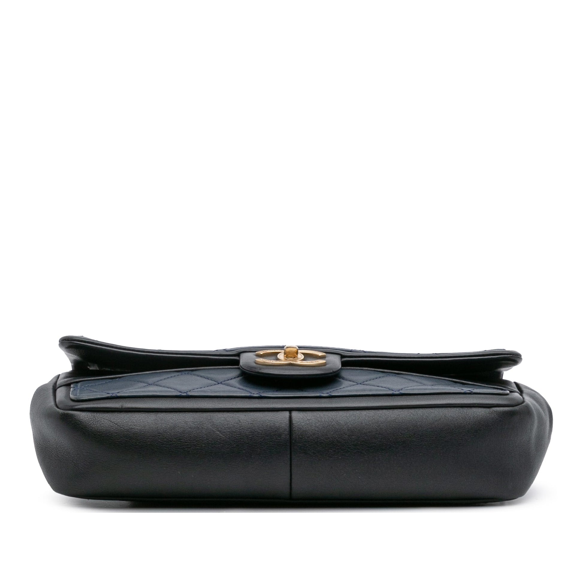 Chanel Medium Bicolor Calfskin Graphic Flap