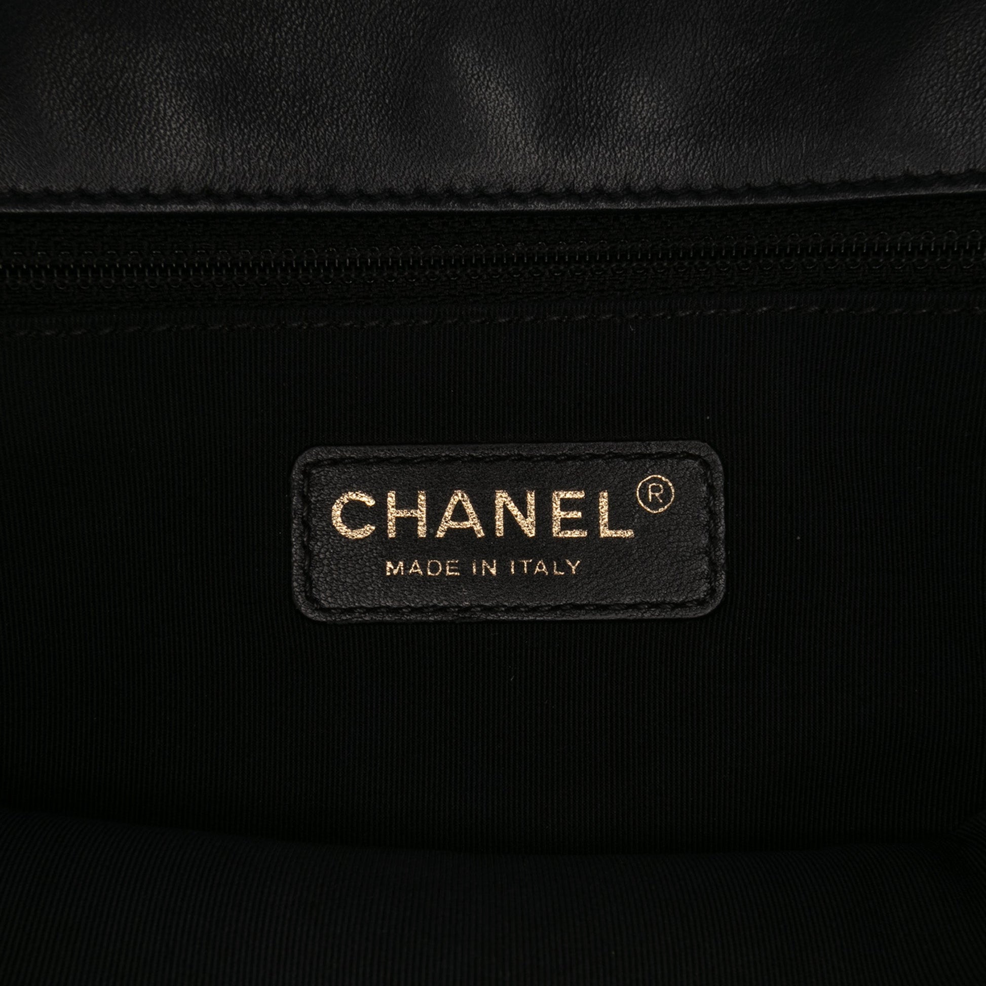 Chanel Medium Bicolor Calfskin Graphic Flap