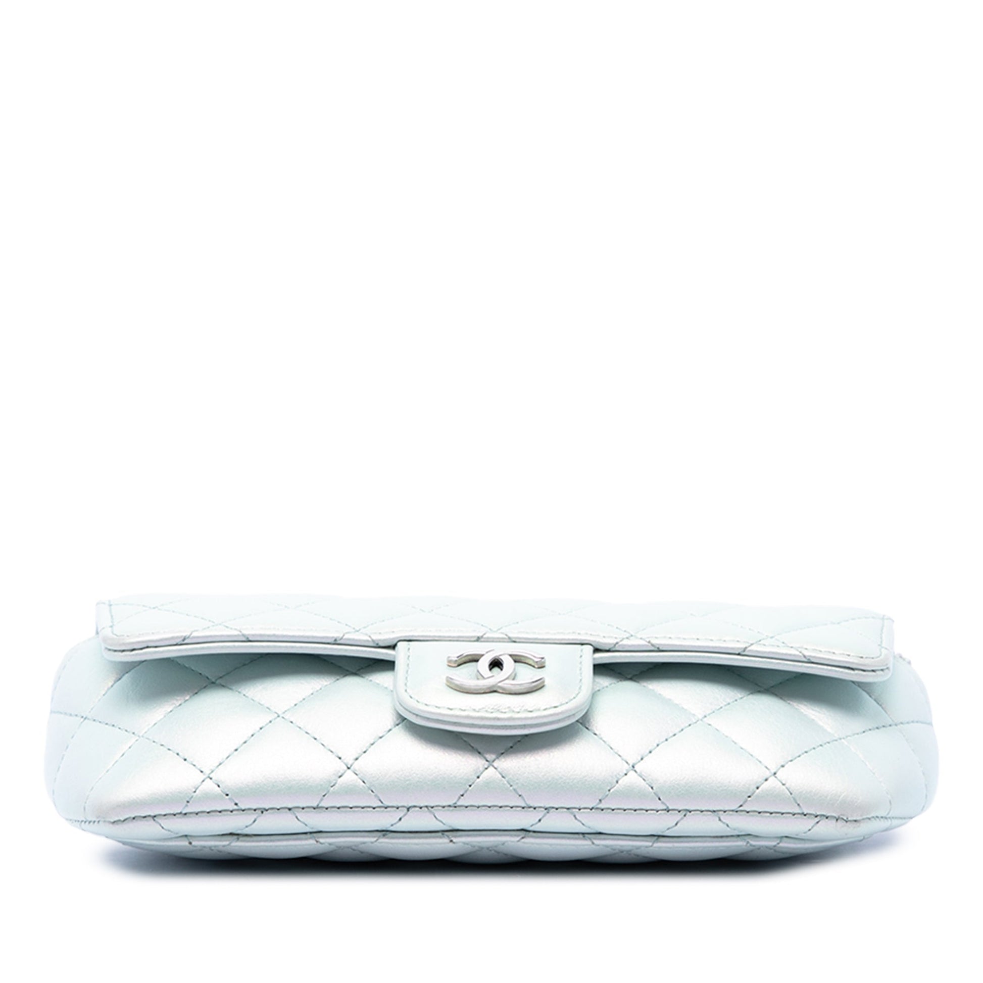 Chanel CC Quilted Iridescent Lambskin Sunglasses Case with Chain