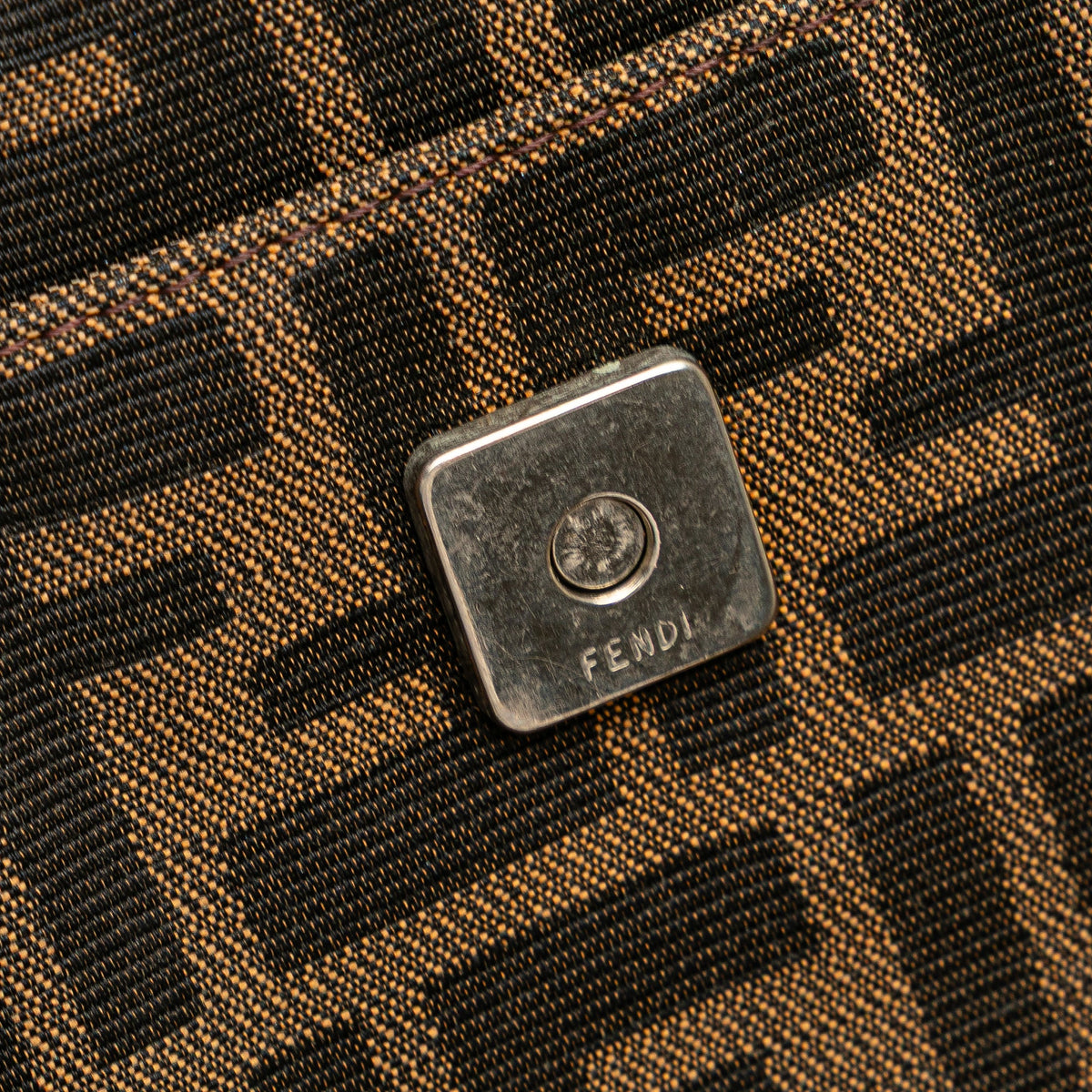 Fendi Zucca Canvas Shoulder Bag