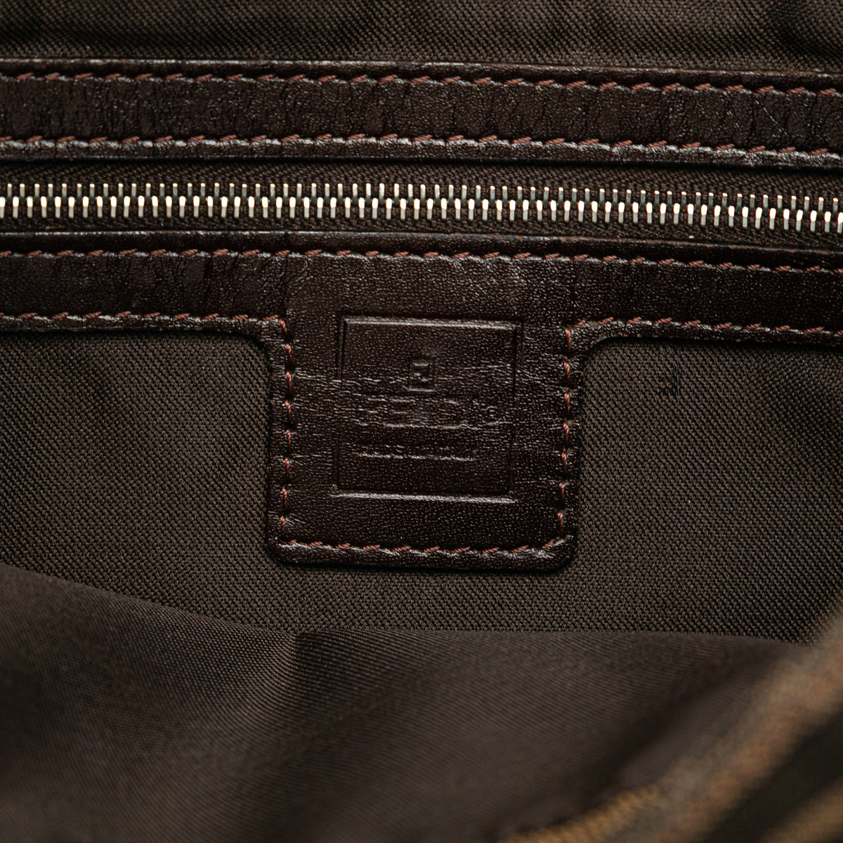 Fendi Zucca Canvas Shoulder Bag