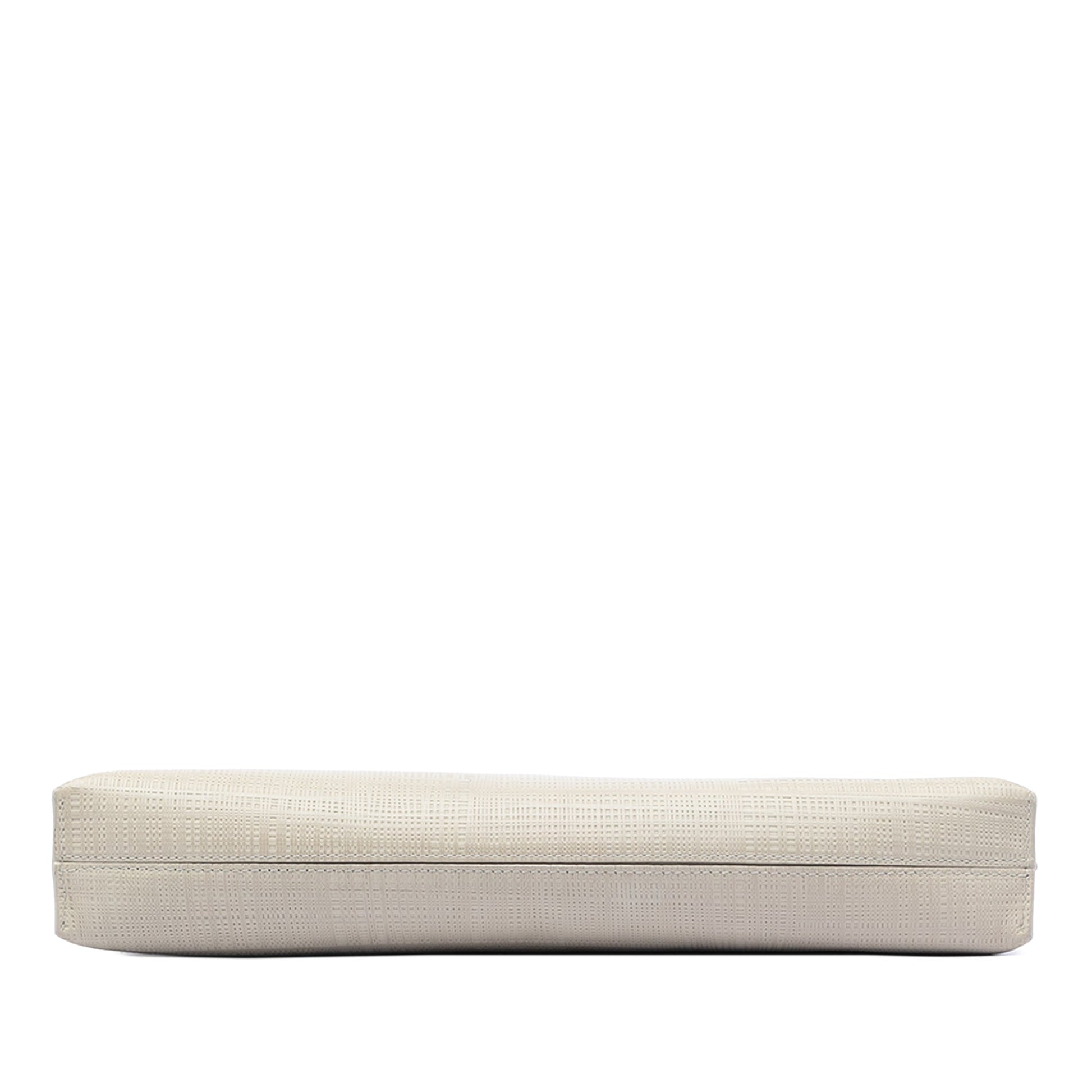 LOEWE Large Linen Embossed Calfskin Anagram T Pouch
