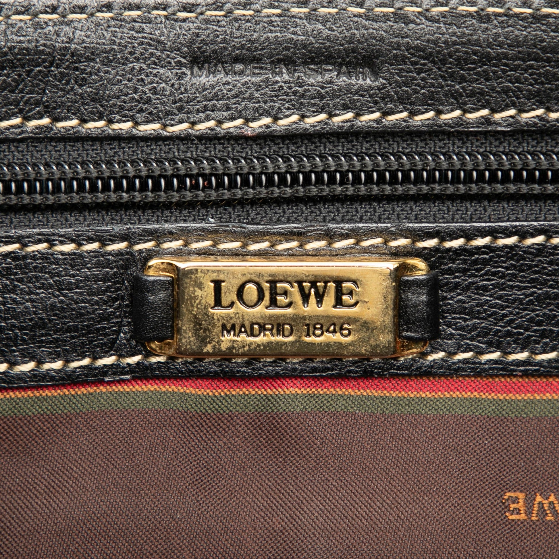LOEWE Leather Velazquez Twist Satchel