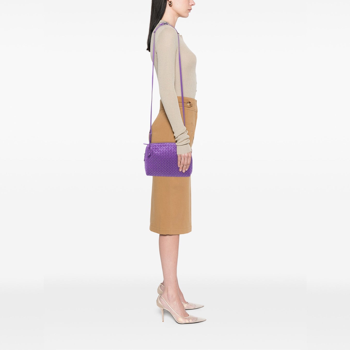 Bottega Veneta Nappa Intrecciato Nodini Crossbody