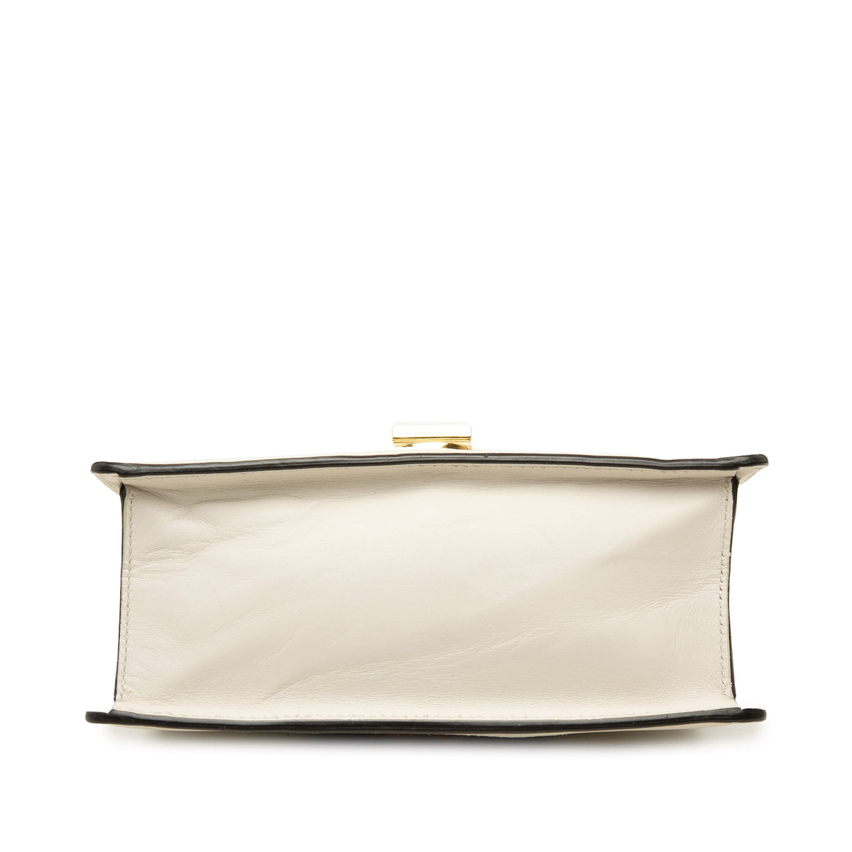 Gucci Mini Calfskin Web Sylvie Top Handle Bag — White