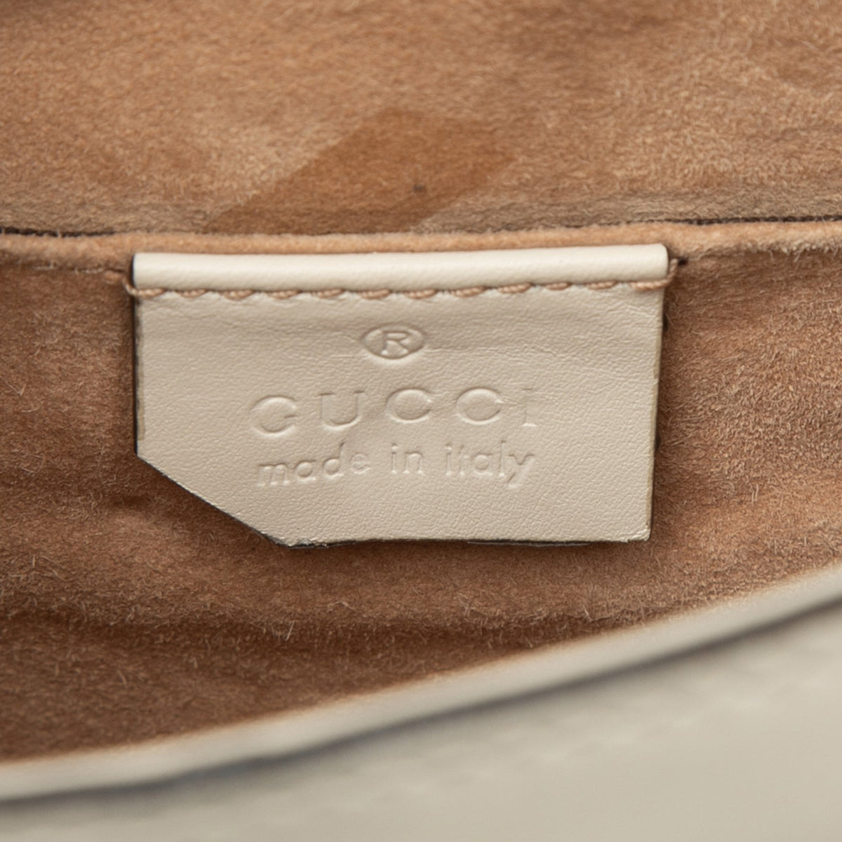 Gucci Mini Calfskin Web Sylvie Top Handle Bag — White