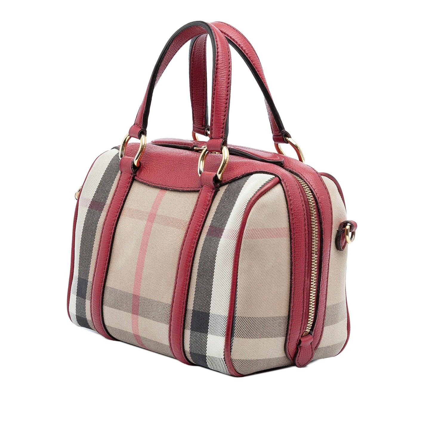 Burberry Small House Check Canvas Alchester Bowling Bag