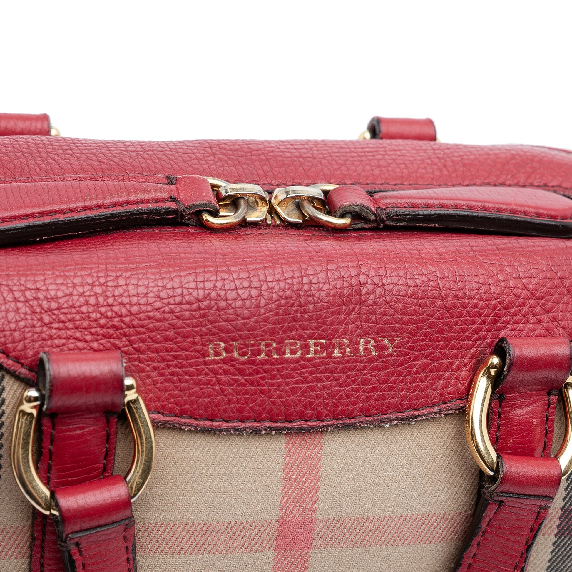Burberry Small House Check Canvas Alchester Bowling Bag