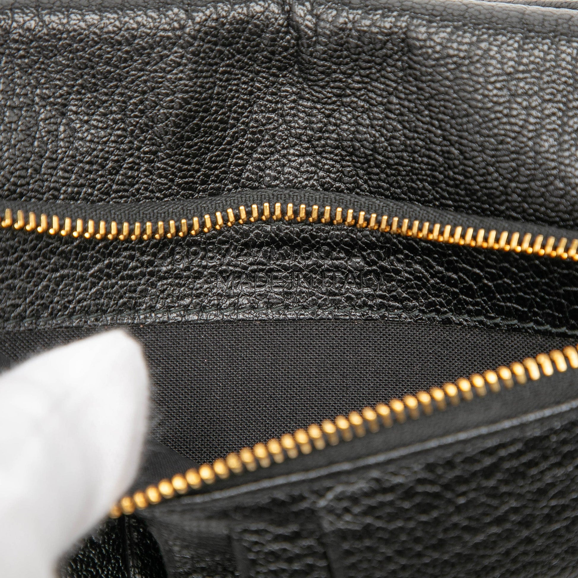 Balenciaga Chevre Motocross Metallic Edge Trifold Wallet on Chain