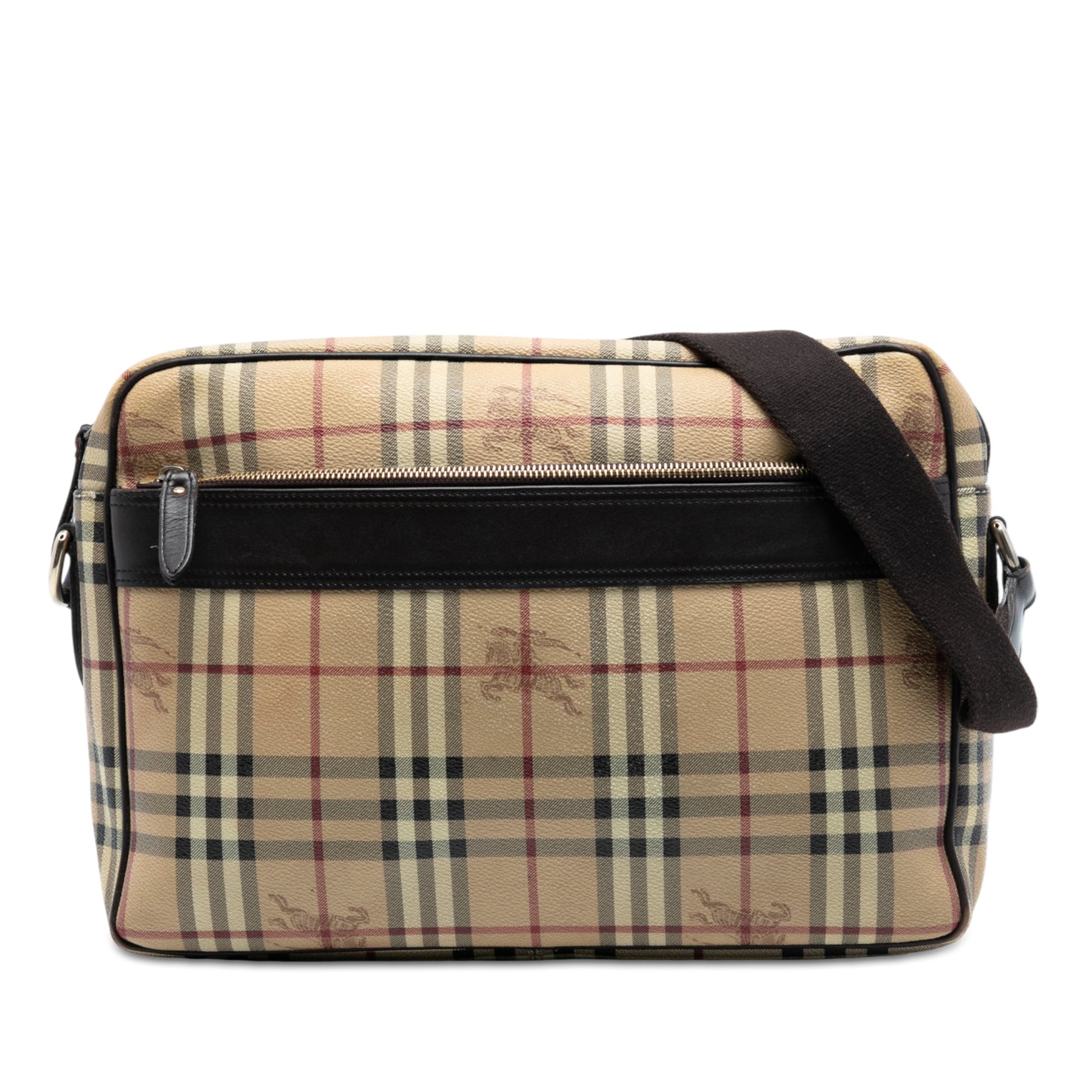 Burberry Haymarket Check Coated Canvas Messenger Bag